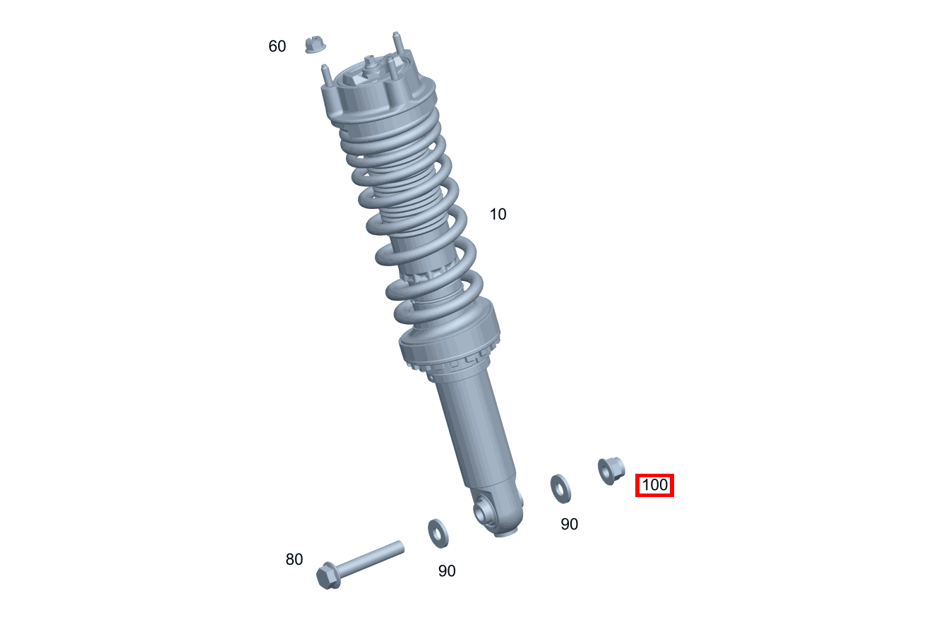 Mutter FEDERBEIN AN QUERLENKER; M14X1.5 Mercedes-AMG GT S 197