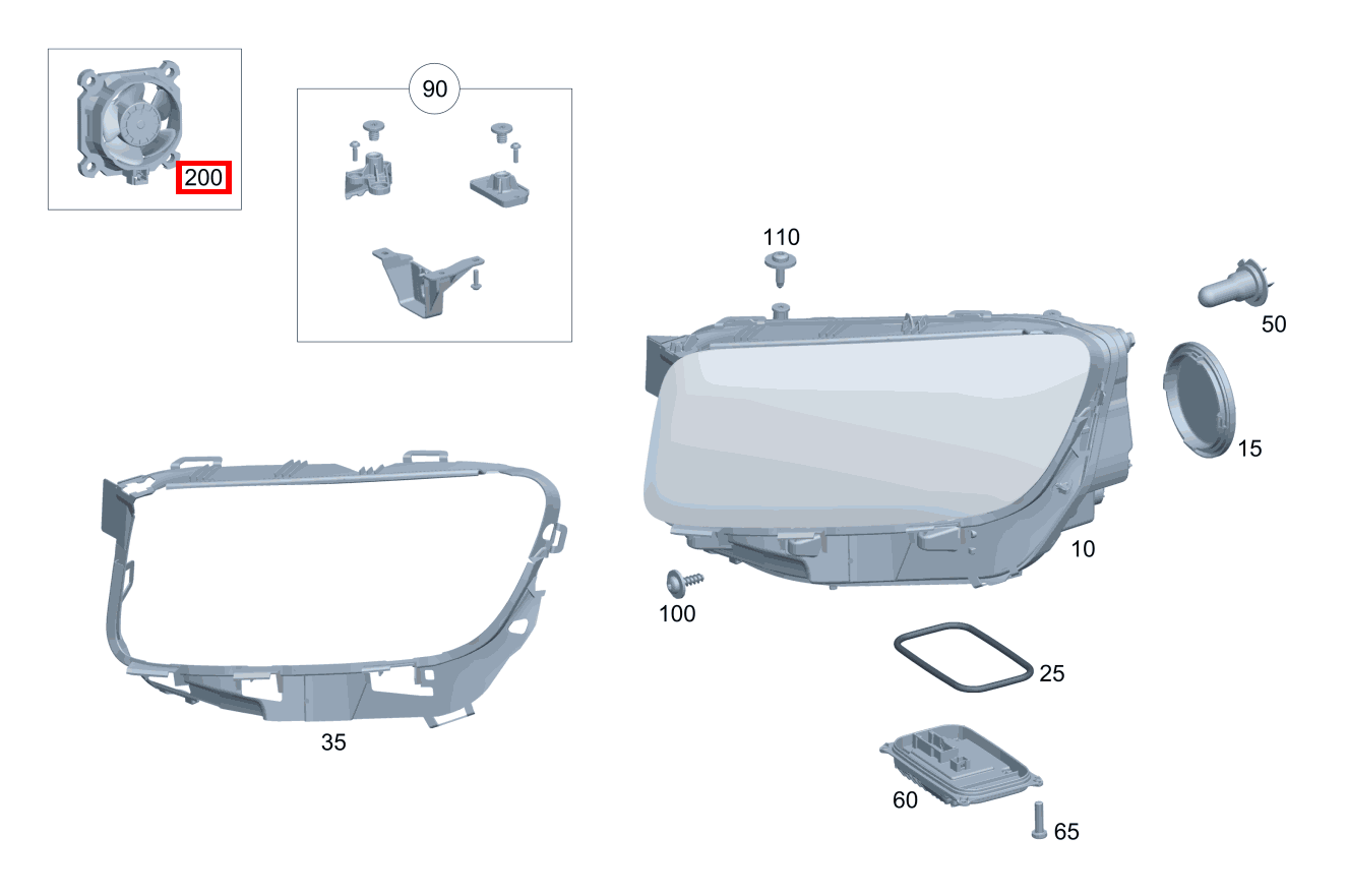 REP.SATZ LUEFTER GLB 200 4MATIC 253 REP.SATZ LUEFTER GLB 200 4MATIC 253