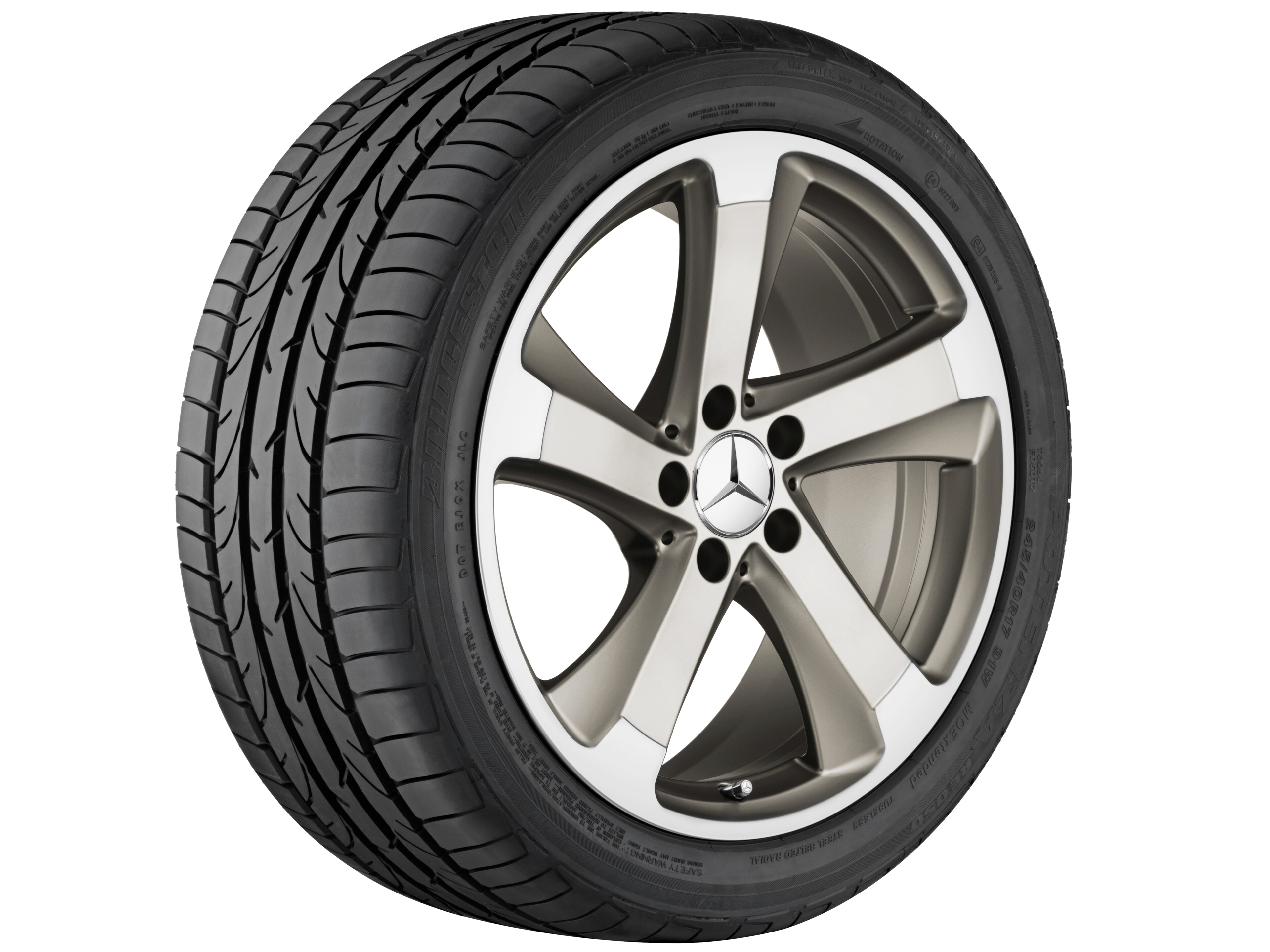 5-Speichen-Rad, 45,7 cm (18 Zoll), glanzgedreht