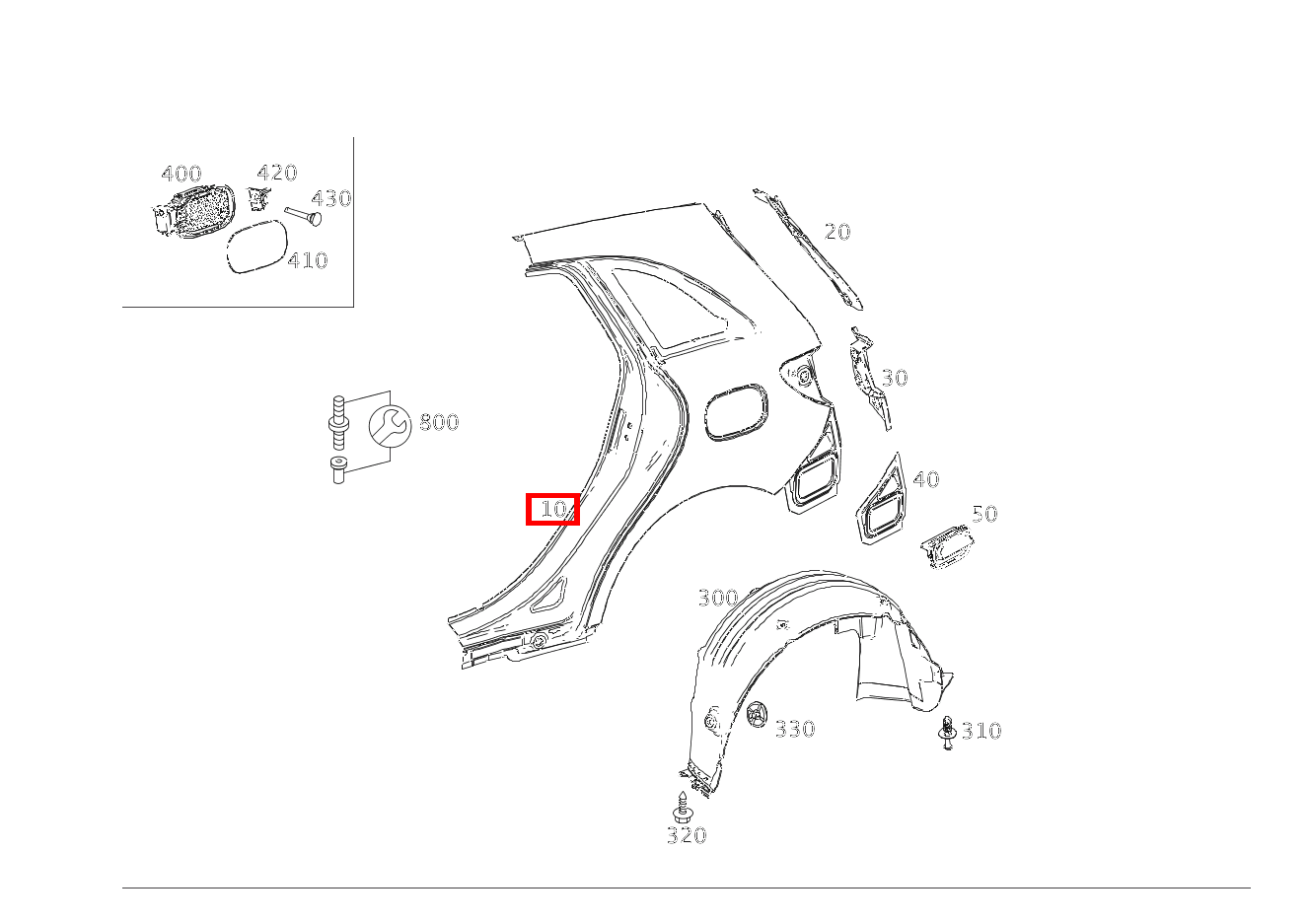 Kotflügel hinten HINTEN RECHTS ELECTRIC DRIVE 242 Kotflügel hinten HINTEN RECHTS ELECTRIC DRIVE 242