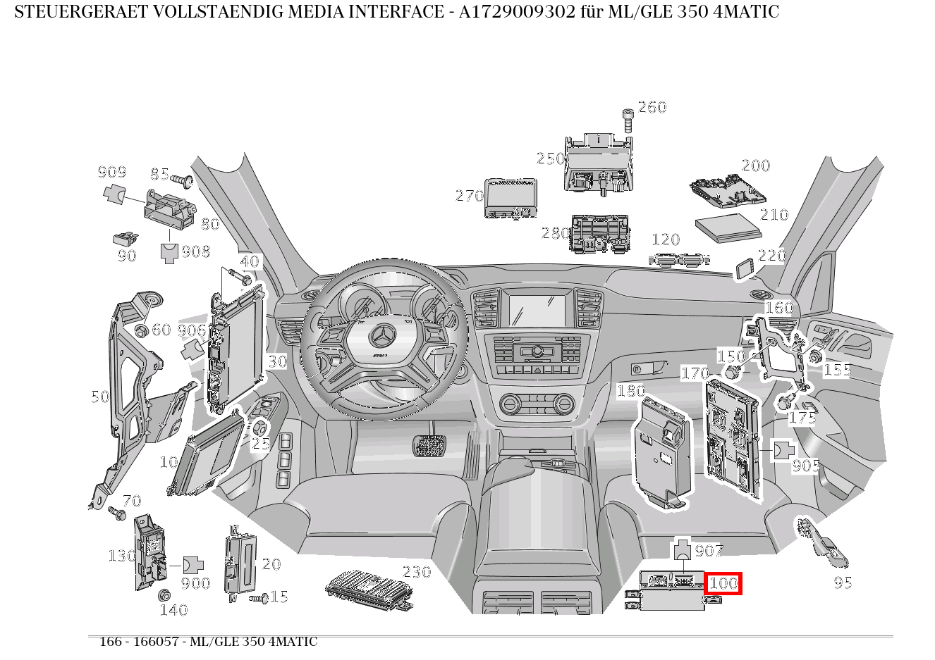 Steuergerät vollständig MEDIA INTERFACE ML/GLE 350 4MATIC 166 Steuergerät vollständig MEDIA INTERFACE ML/GLE 350 4MATIC 166