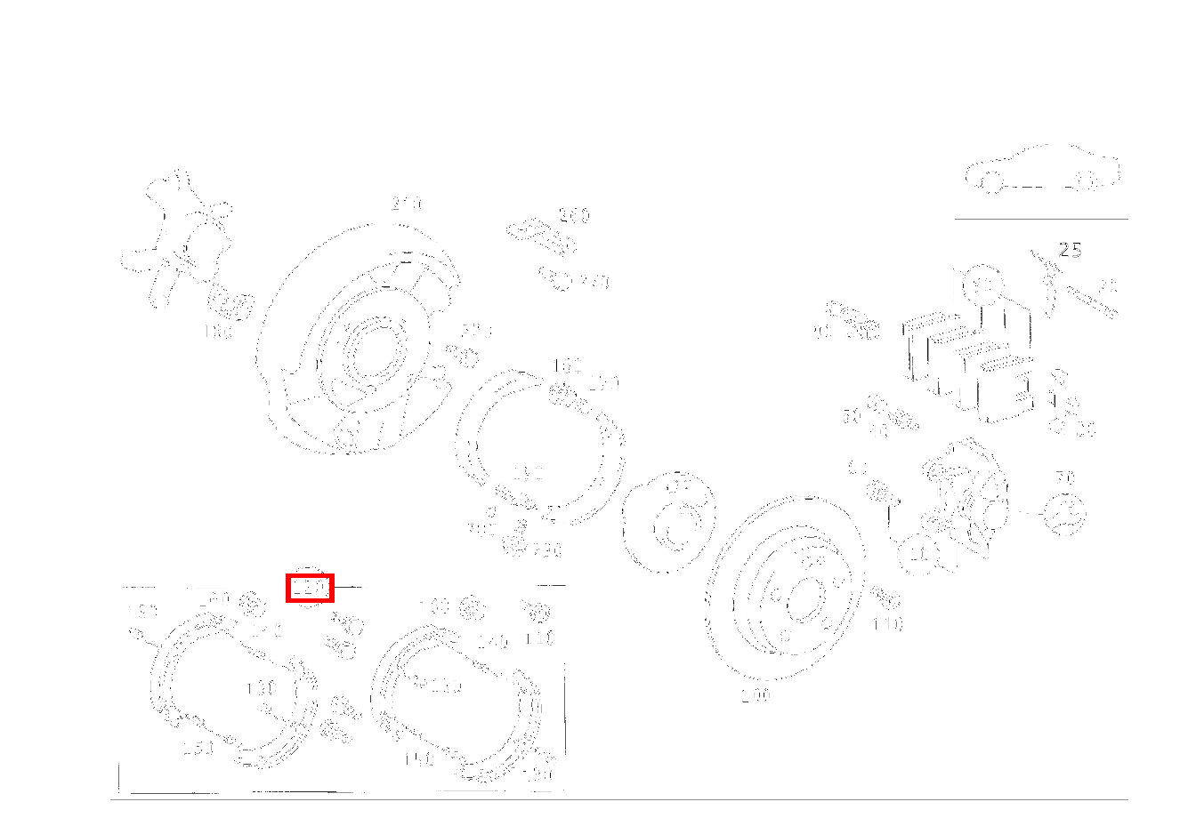 TEILESATZ BREMSBACKE LIEFERUMFANG E 430 4MATIC Limousine 210