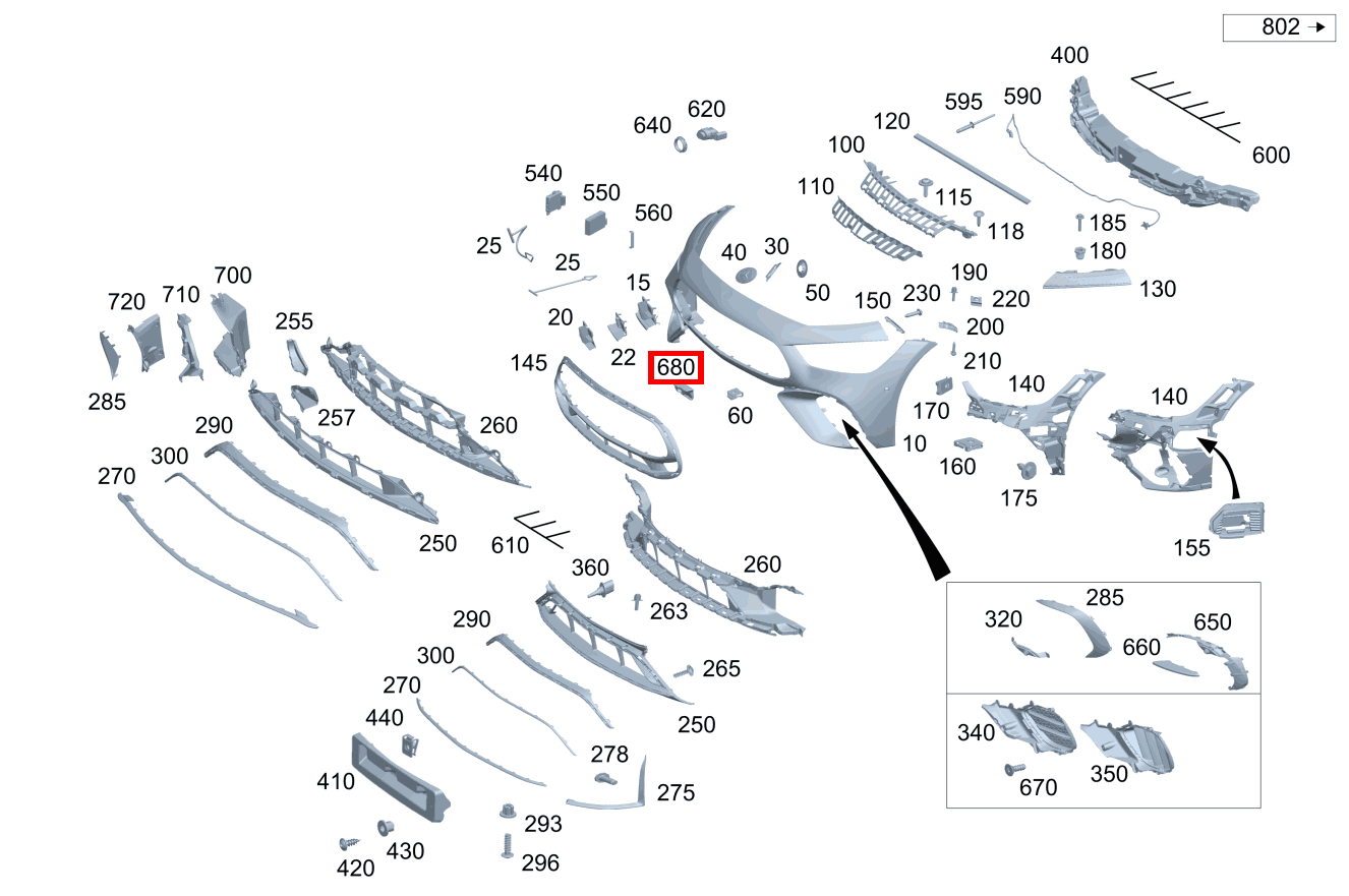 PRALLDAEMPFER STOSSFAENG. Mitte Mercedes-AMG GT 63 S E PERFORMANCE 290