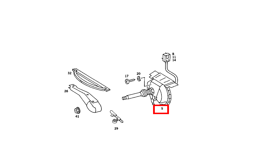 Wischermotor RECHTS 190 201