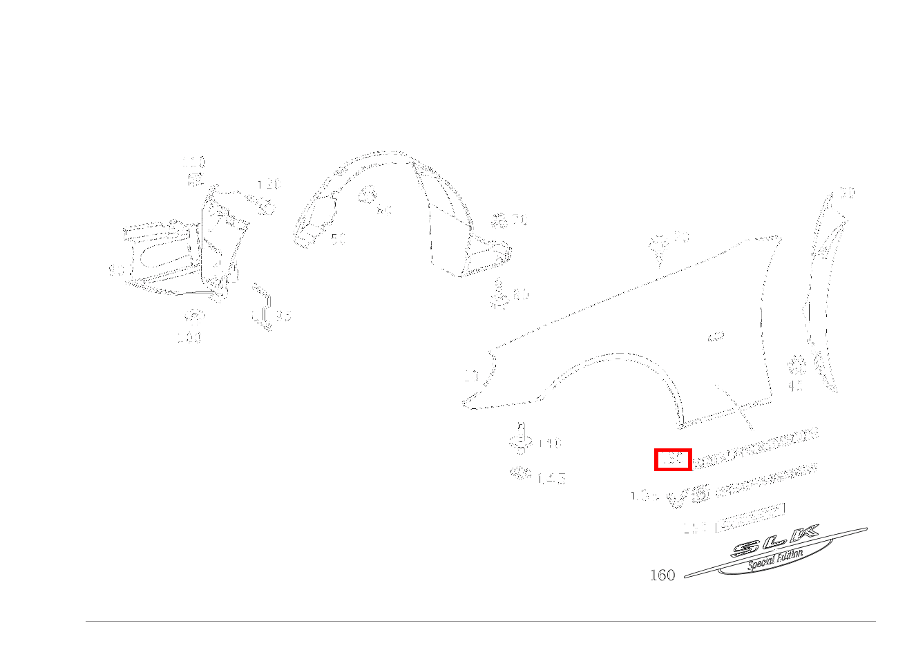 Teilesatz Typkennzeichen KOTFLUEGEL VORN Kompressor SLK 230 KOMPRESSOR Roadster 170 Teilesatz Typkennzeichen KOTFLUEGEL VORN Kompressor SLK 230 KOMPRESSOR Roadster 170
