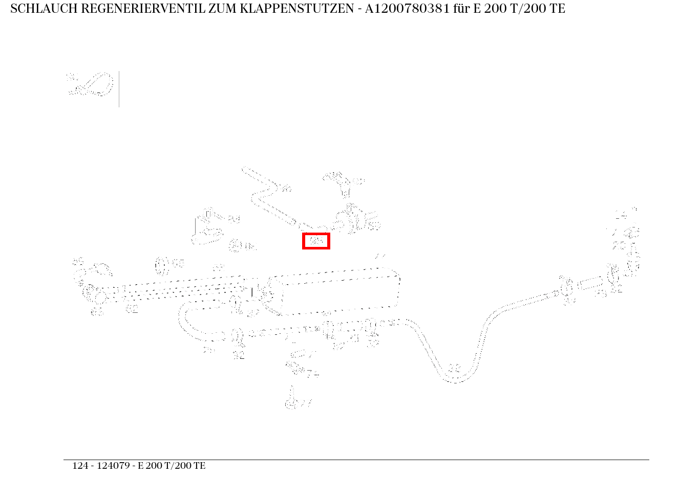 Schlauch REGENERIERVENTIL ZUM KLAPPENSTUTZEN E 200 T/200 TE 124 Schlauch REGENERIERVENTIL ZUM KLAPPENSTUTZEN E 200 T/200 TE 124