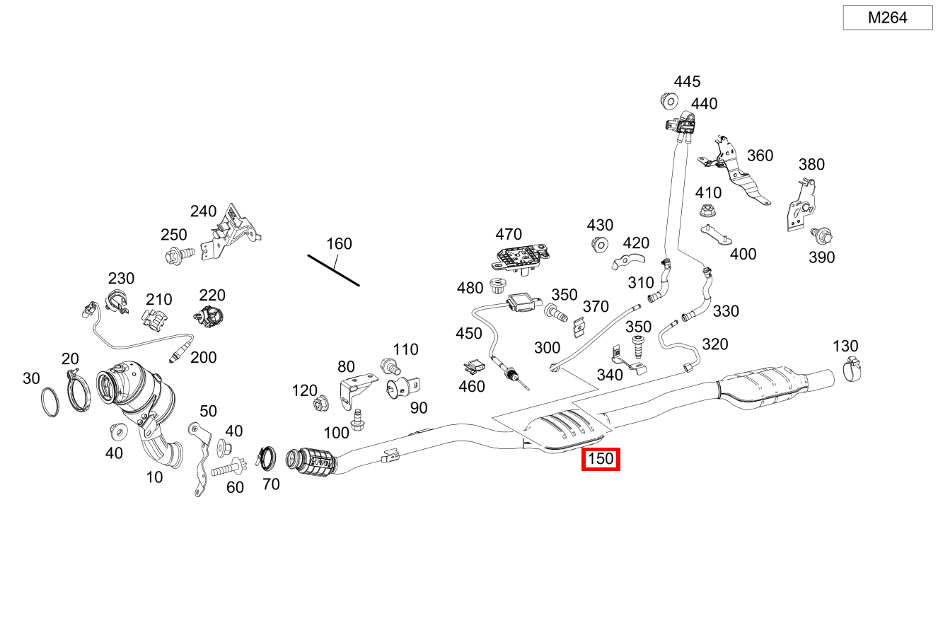 ABGASLEITUNG VORNE Vorn E 200 Limousine 213 ABGASLEITUNG VORNE Vorn E 200 Limousine 213