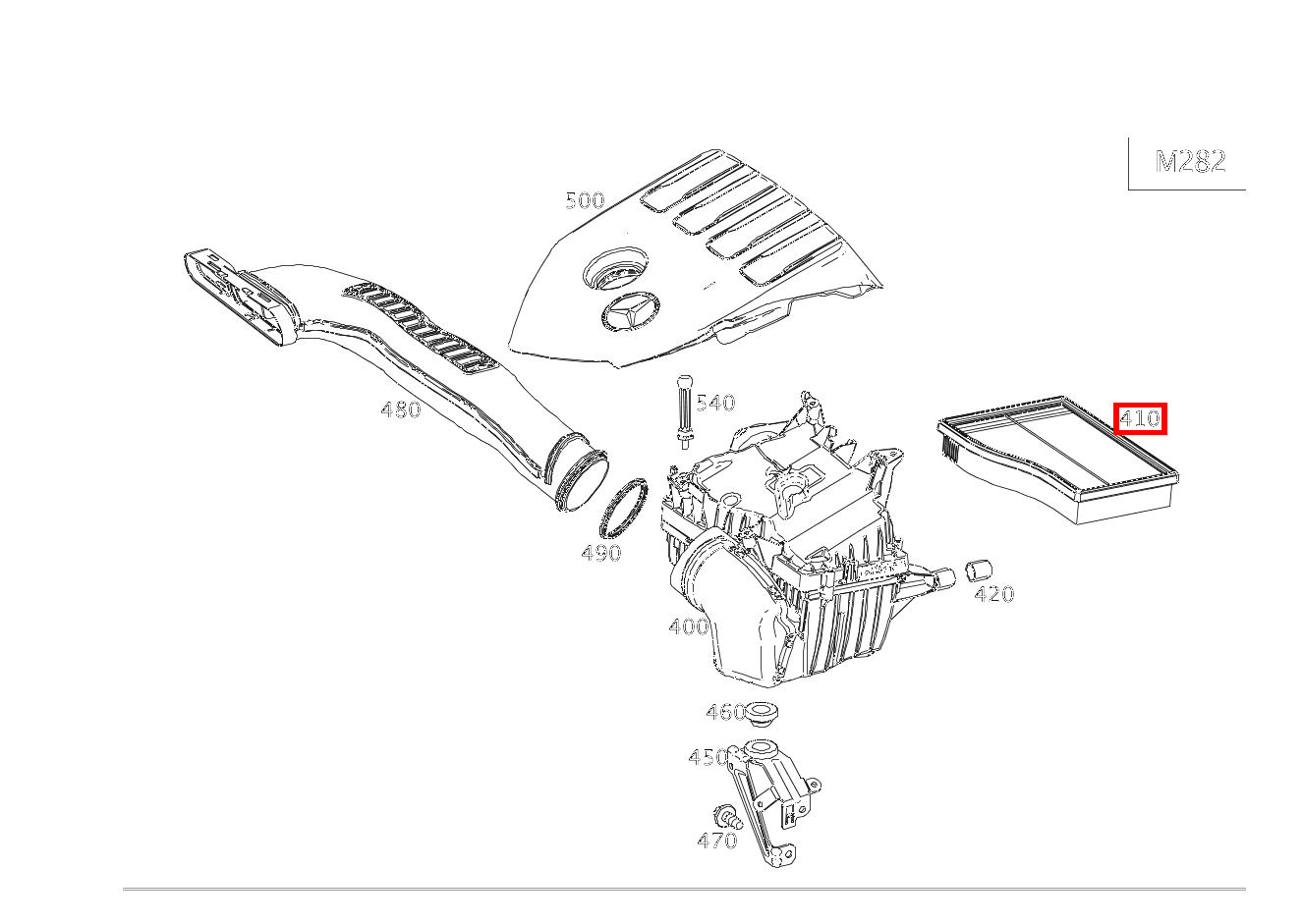 Luftfiltereinsatz Dämpferfilter E 400 4MATIC Cabriolet 238
