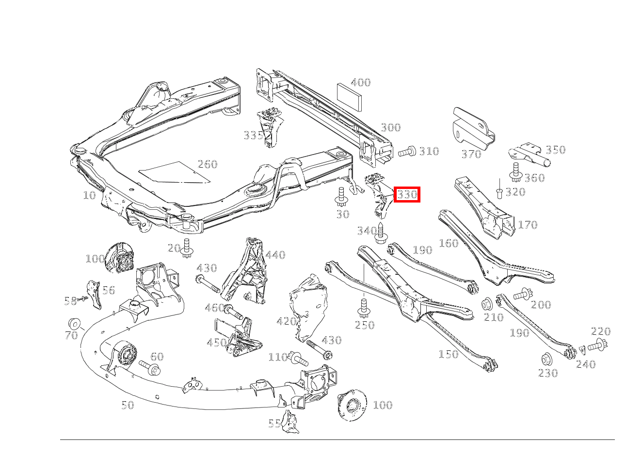 Strebe BEFESTIGUNG HECKMITTELTEIL LINKS fortwo coupé mhd 52 kW 460