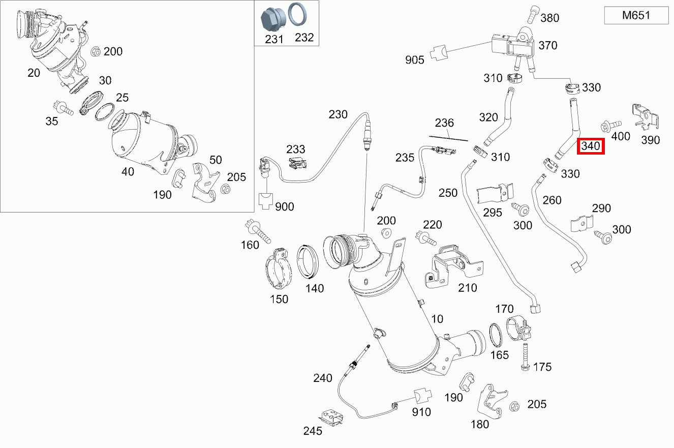 Abgasschlauch E 200 CDI Limousine 213