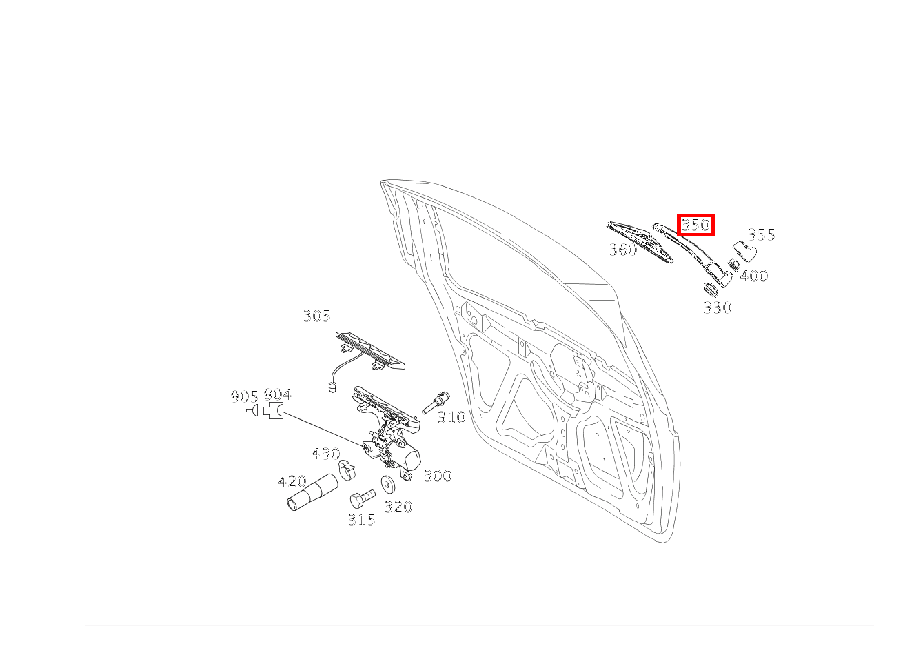 Wischerarm RUECKWANDTUER A 160 BlueEFFICIENCY Limousine 205 Wischerarm RUECKWANDTUER A 160 BlueEFFICIENCY Limousine 205