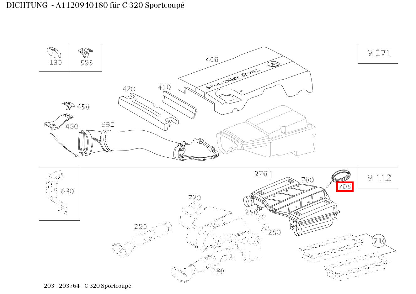 ABDICHTUNG C 320 Sportcoupé 203 ABDICHTUNG C 320 Sportcoupé 203
