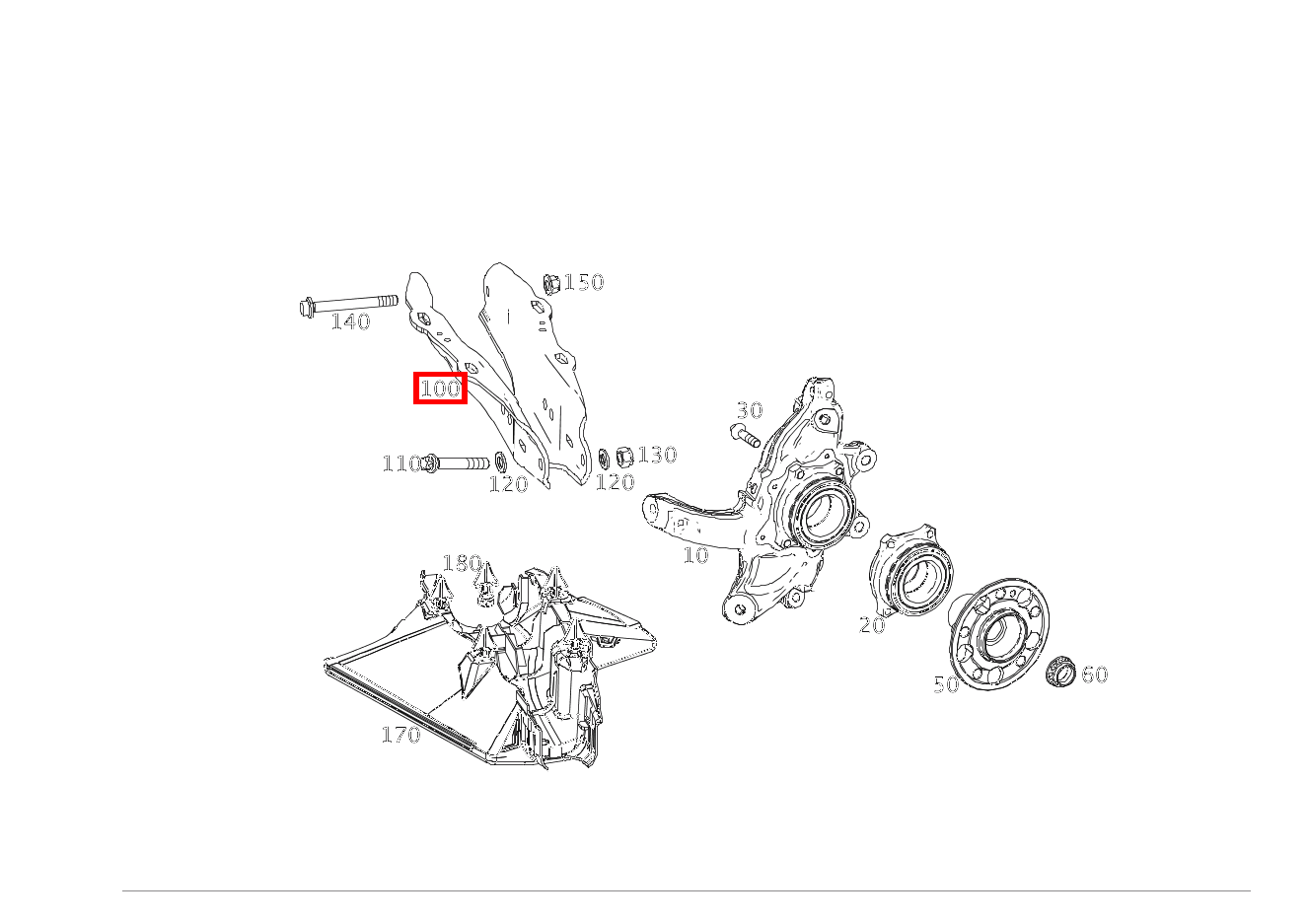 Federlenker AN RADTRAEGER RECHTS S 63 AMG 4MATIC+ Cabriolet 217