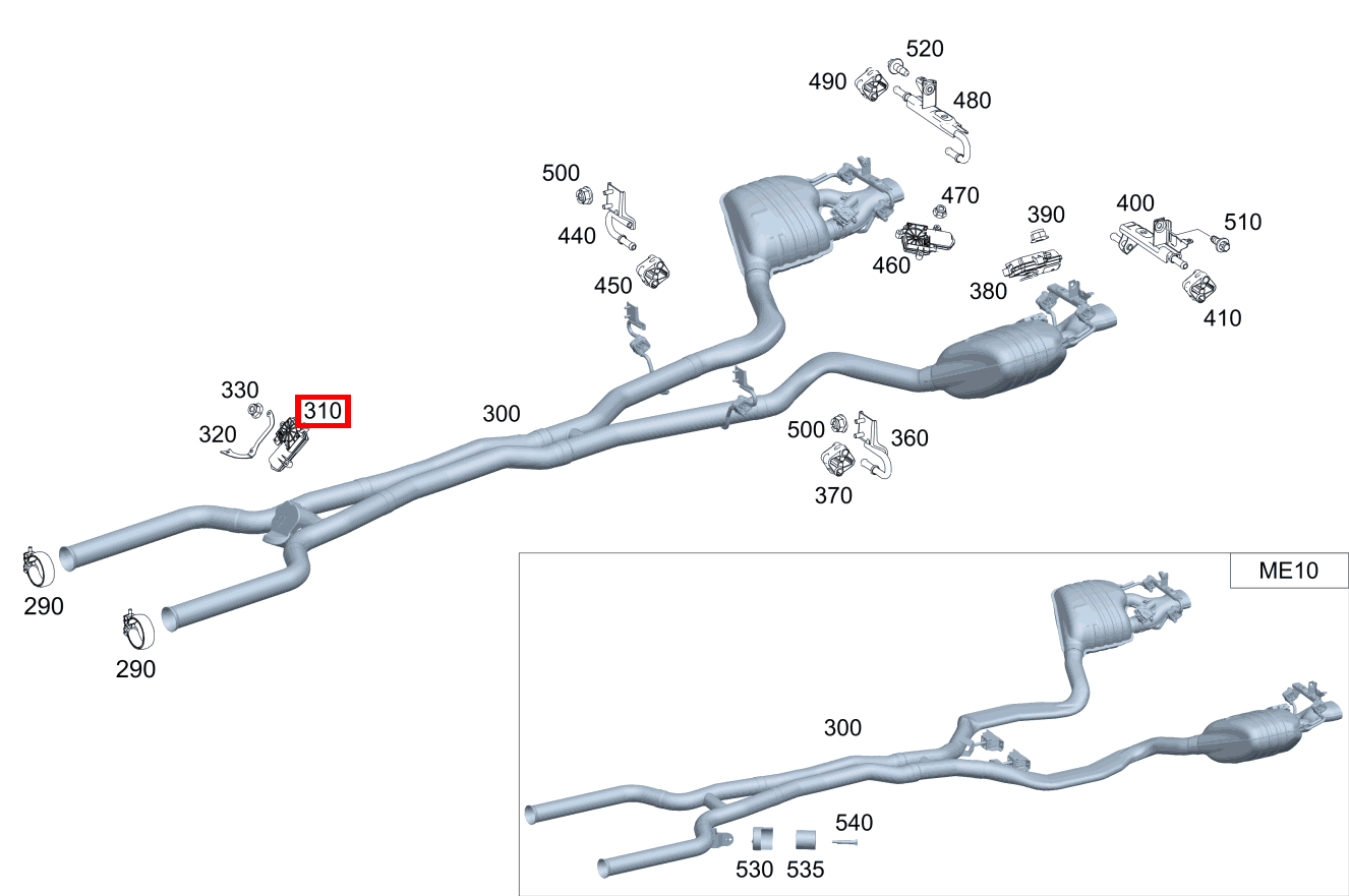 Aktuator Abgasklappe vorn Mercedes-AMG GT 63 S E PERFORMANCE 290 Aktuator Abgasklappe vorn Mercedes-AMG GT 63 S E PERFORMANCE 290