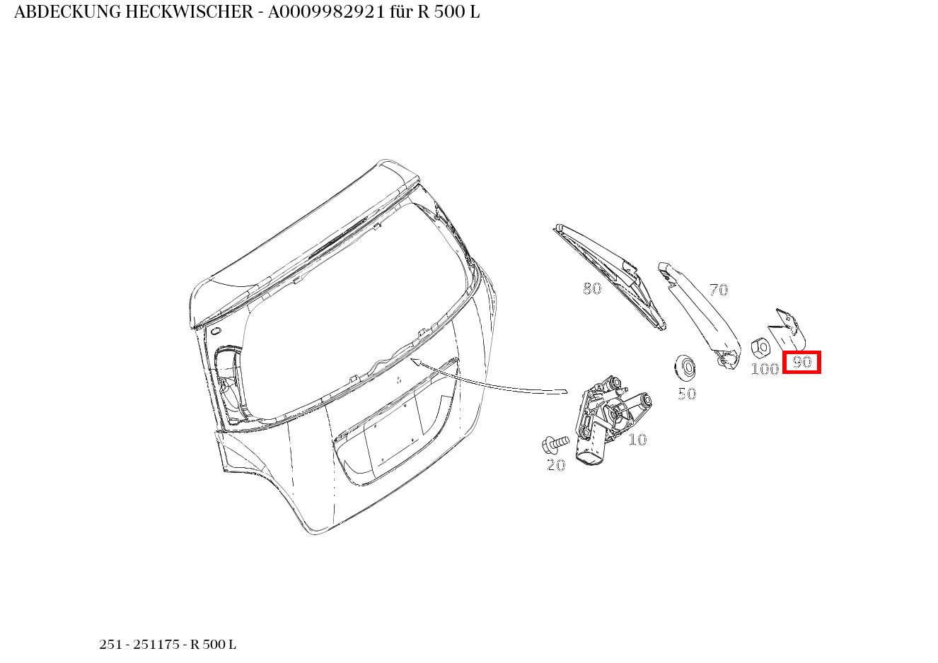 Abdeckung HECKWISCHER R 500 L 251 Abdeckung HECKWISCHER R 500 L 251