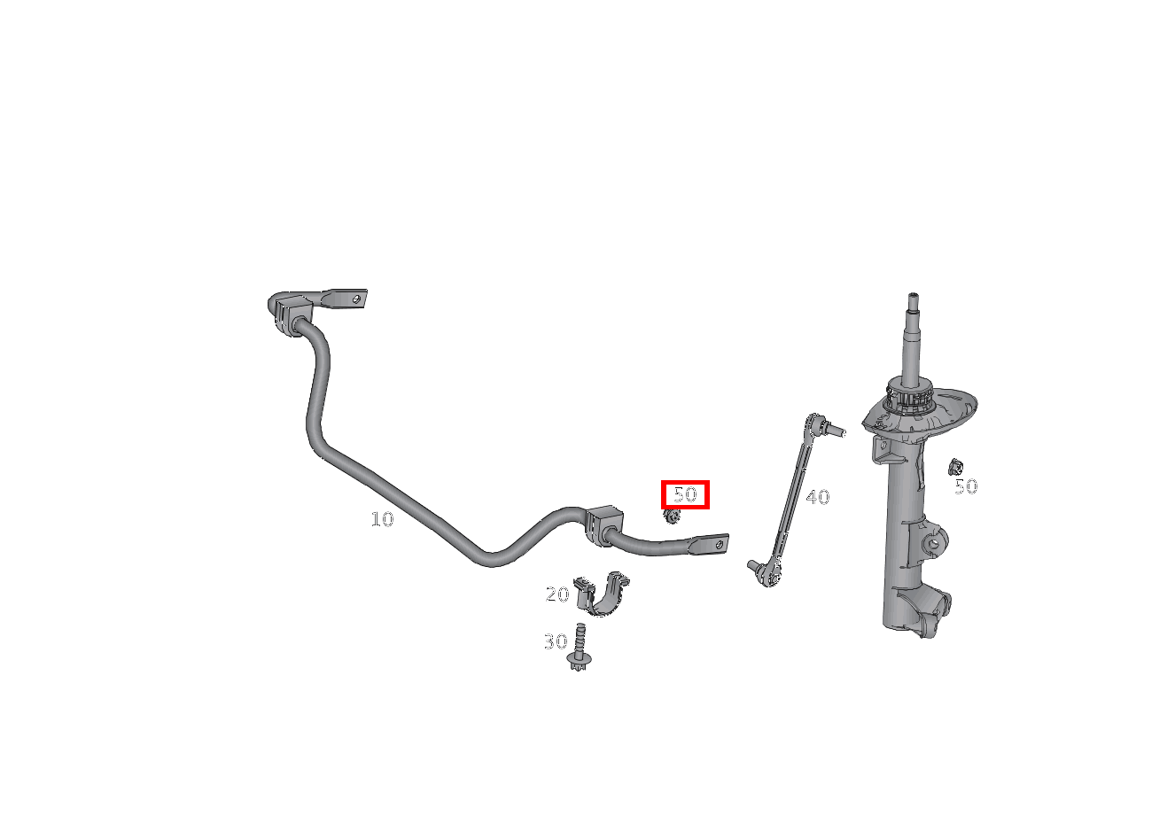 Sechskantmutter GESTAENGE AN DRESTAB UND STOSSDAEMPFER; M12X1.5 SLK55 AMG 172 Sechskantmutter GESTAENGE AN DRESTAB UND STOSSDAEMPFER; M12X1.5 SLK55 AMG 172