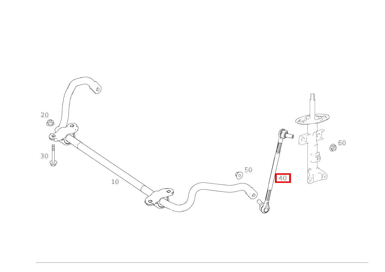 Drehstabgestänge DREHSTAB UND STOSSDAEMPFER LINKS E 220 CDI T-Modell 253