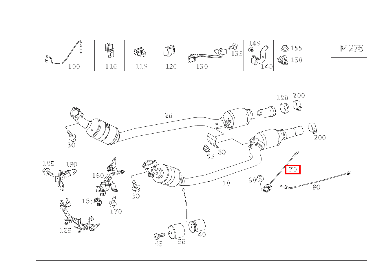 Nox-Sensor VORN SLK350 BE 172 Nox-Sensor VORN SLK350 BE 172