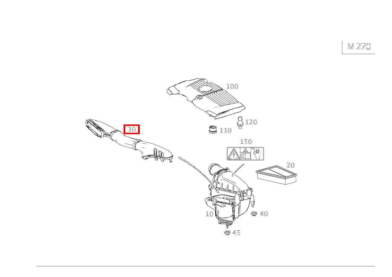 Luftansaugschlauch ZWISCHEN LUFTFILTER UND KALTLUFTANSAUGHUTZE B200 NGD 242 Luftansaugschlauch ZWISCHEN LUFTFILTER UND KALTLUFTANSAUGHUTZE B200 NGD 242