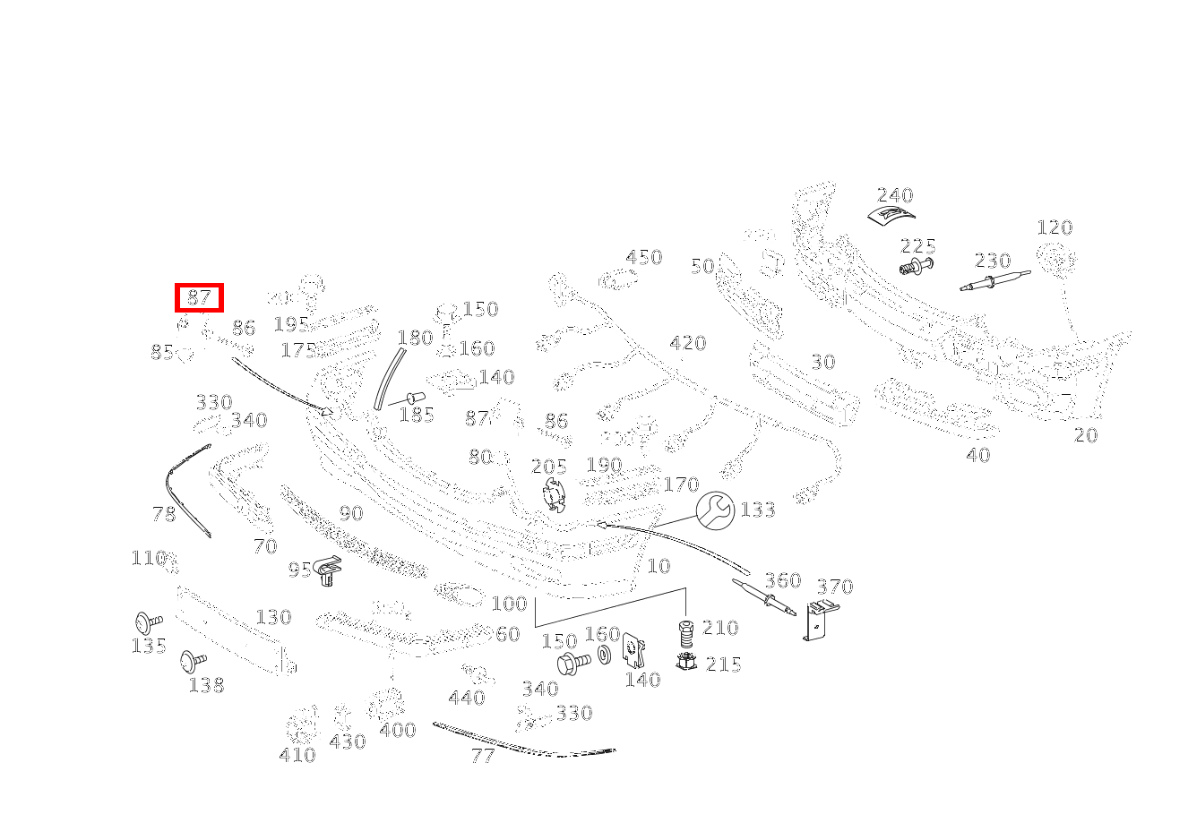 Feder RECHTS C 220 d T-Modell 205