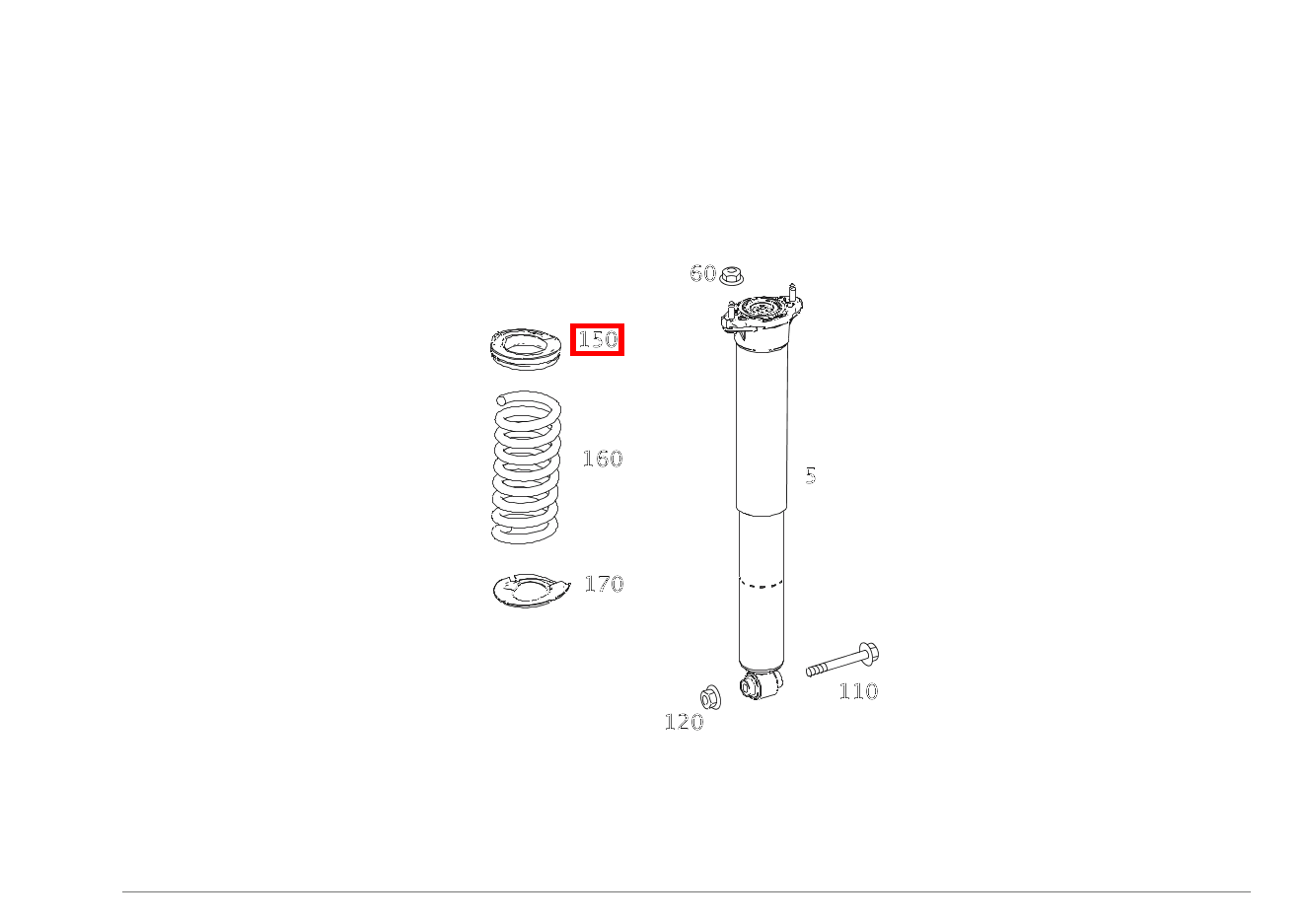FEDERTELLEREINSATZ Oben; Noppenzahl: 1 (5mm) GLK 350 4MATIC 204