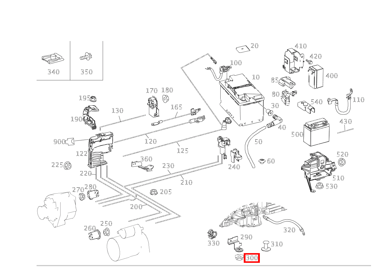 KUNSTSTOFFMUTTER HALTER AN LAENGSTRAEGER CLS350CDI BE 218