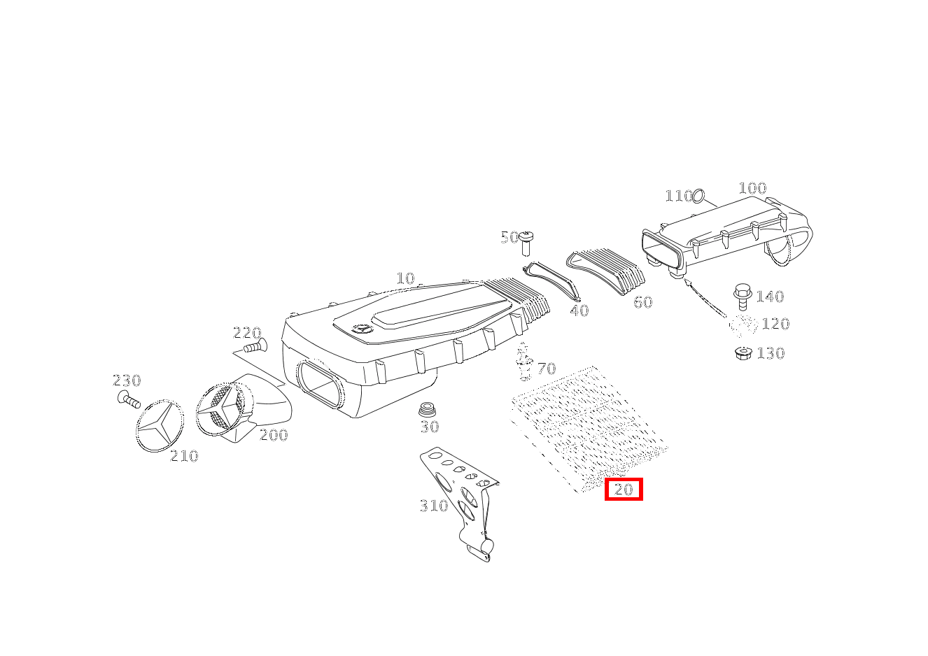 Filtereinsatz FA.MANN & HUMMEL SLR McLaren Roadster 199