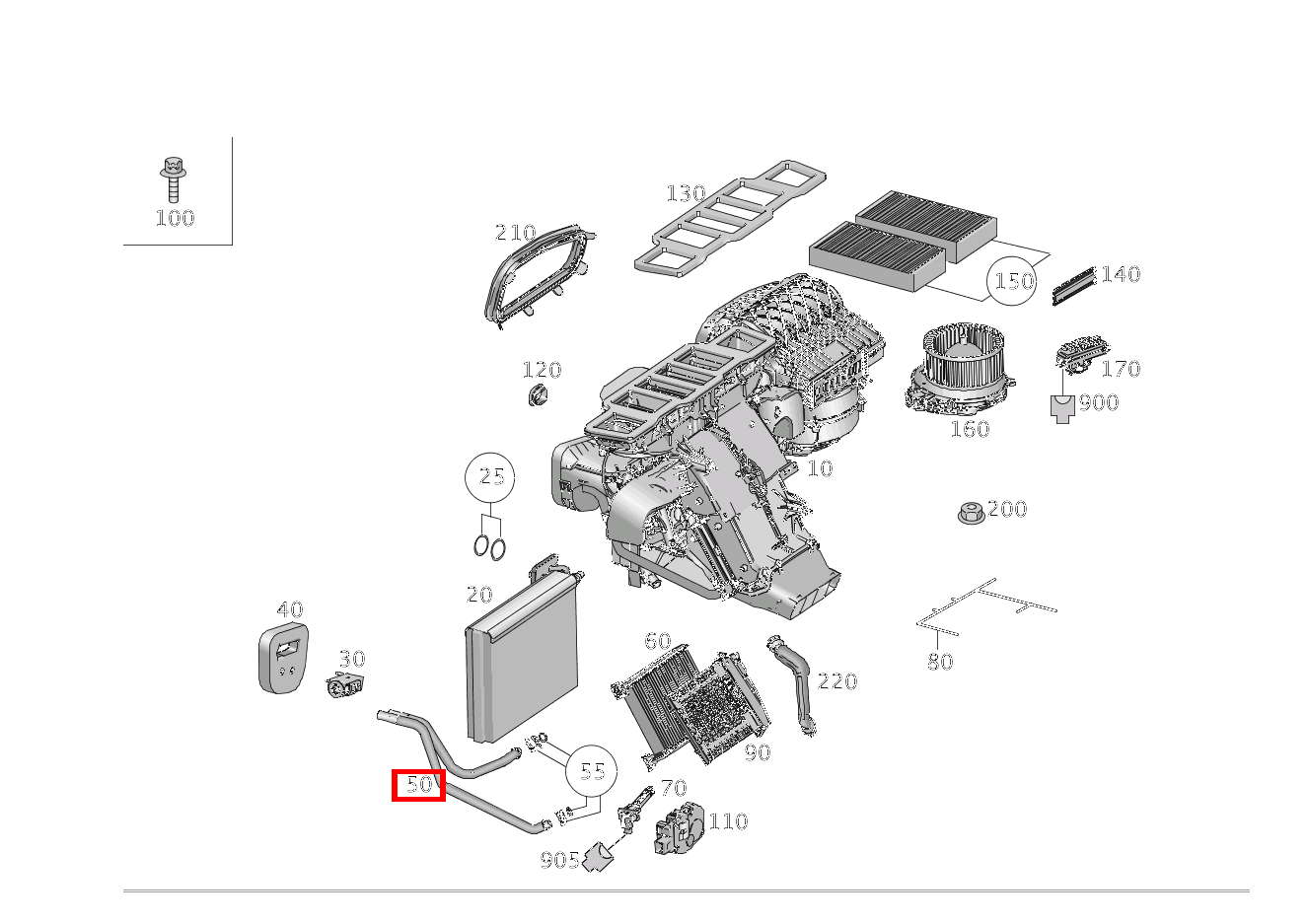Teilesatz Rohrleitung TEILESATZ für M 166, R 251, GLE 292-Klasse 