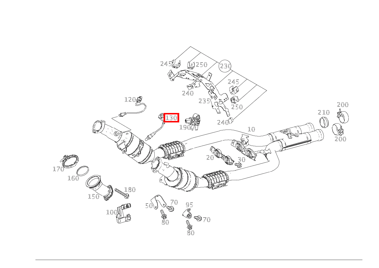 Lambdasonde DIAGNOSESONDE RECHTS NACH KATALYSATOR S 450 4MATIC Coupé 217