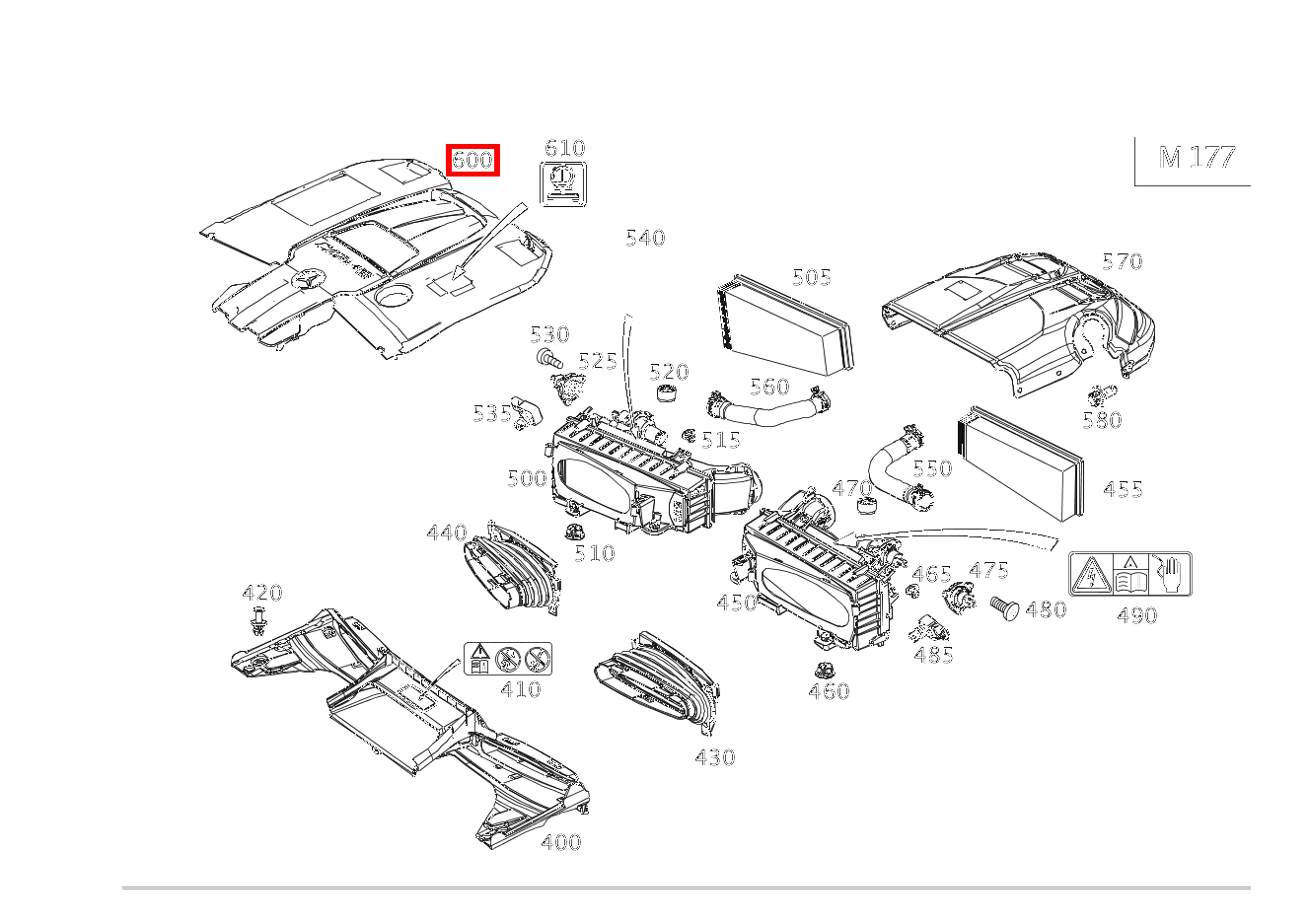 Motorabdeckung Mercedes-AMG E 63 4MATIC+ T-Modell 213 Motorabdeckung Mercedes-AMG E 63 4MATIC+ T-Modell 213