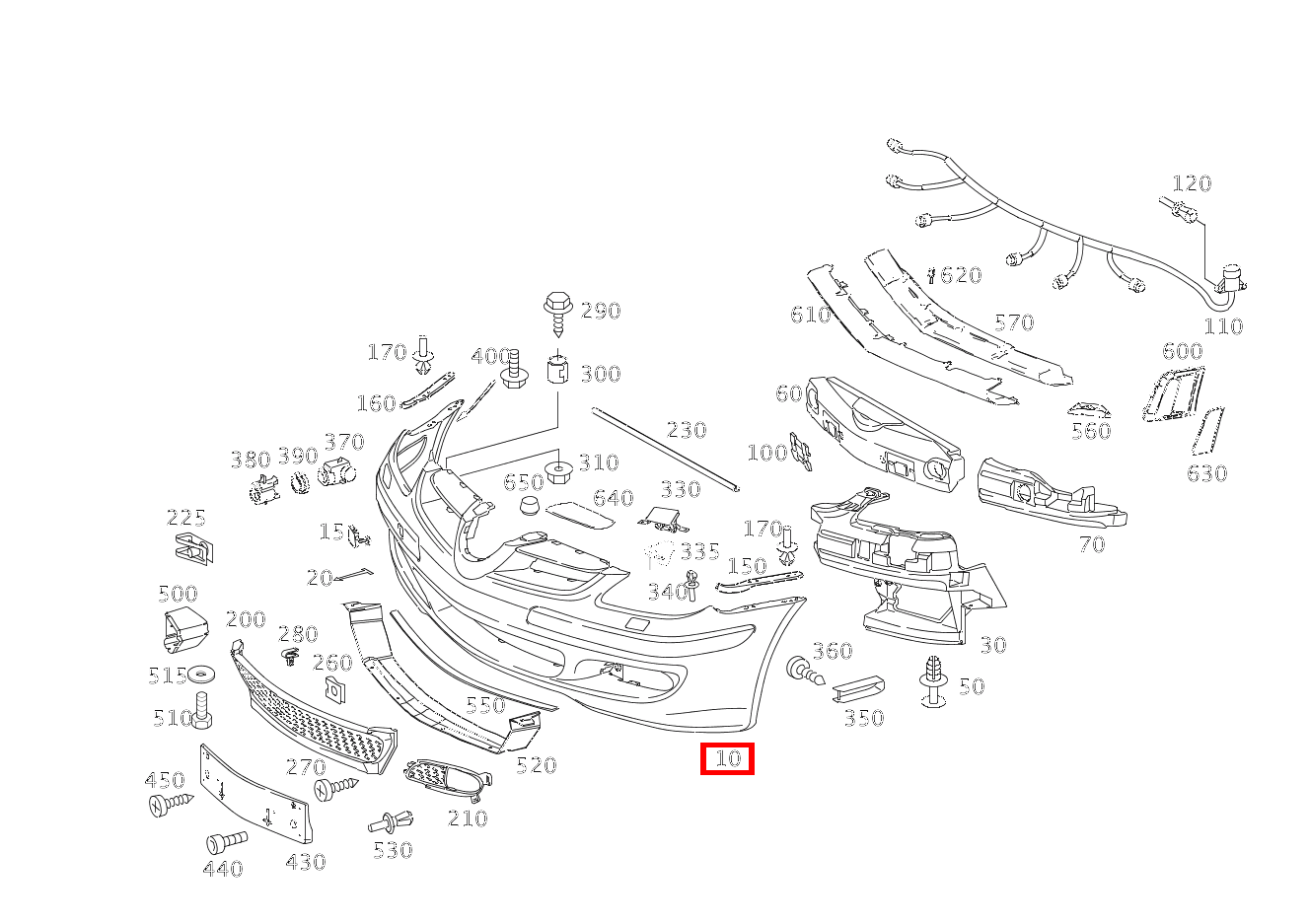 Stossfänger, vorne SLK 350 Roadster BCA 171