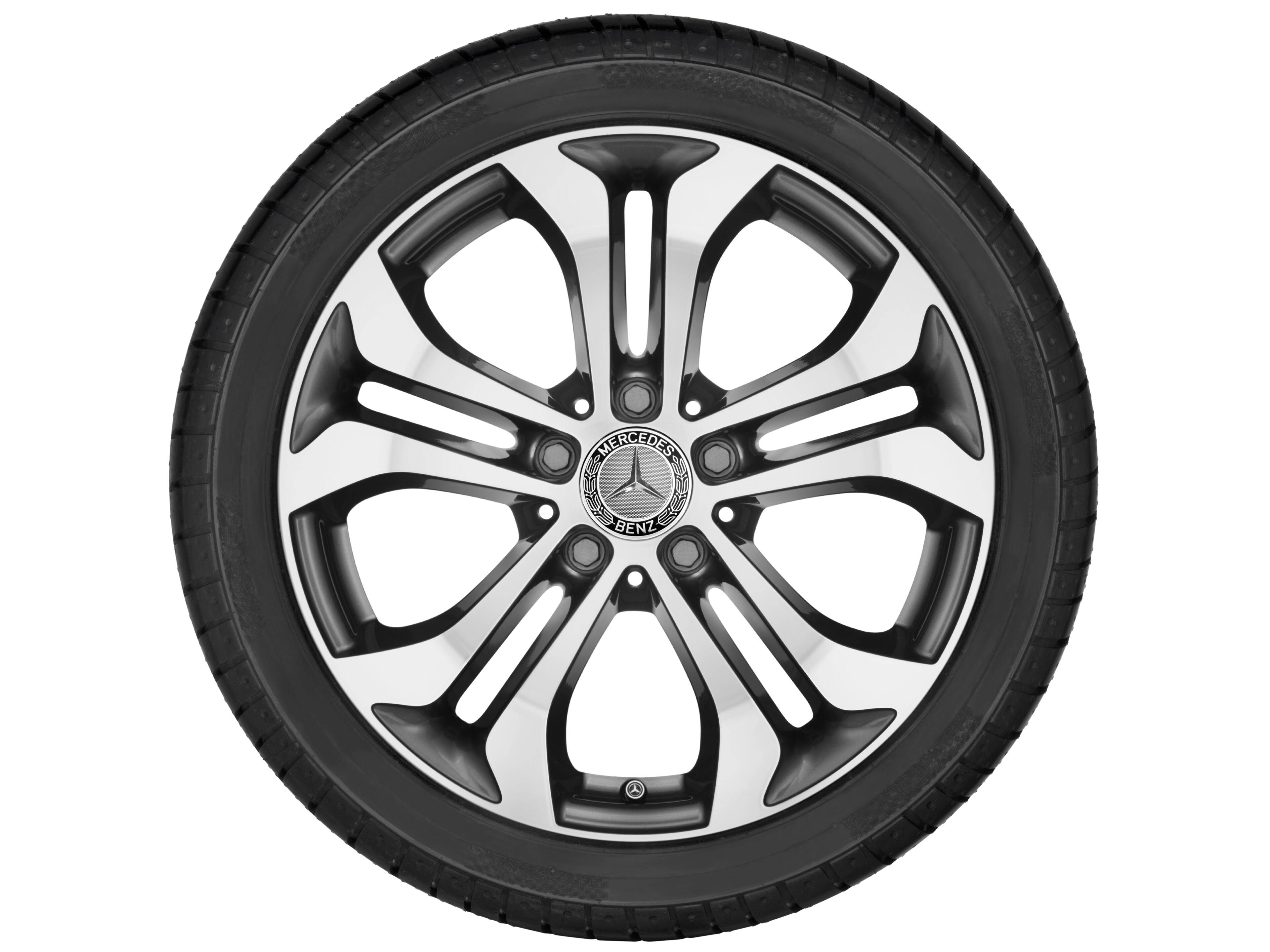 Mercedes-Benz - 5-Doppelspeichen-Rad, 43,2 cm (17 Zoll), glan 5-Doppelspeichen-Rad, 43,2 cm (17 Zoll), glan