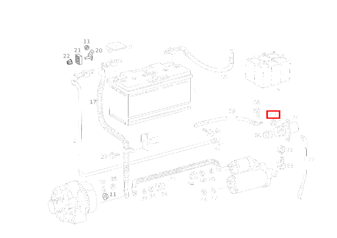 Mutter BEFESTIGUNG LEITUNGSSATZ; M6 ML 500 Off-Roader 163 Mutter BEFESTIGUNG LEITUNGSSATZ; M6 ML 500 Off-Roader 163