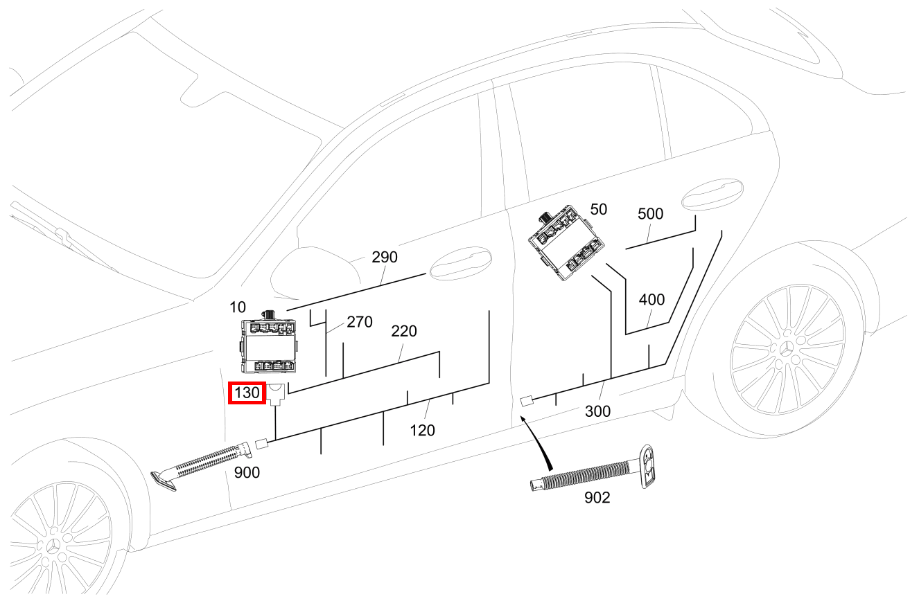 Kontaktbuchse Türsteuergerät vorn rechts N69/2; 12-PIN MQS C 220 d 238 Kontaktbuchse Türsteuergerät vorn rechts N69/2; 12-PIN MQS C 220 d 238