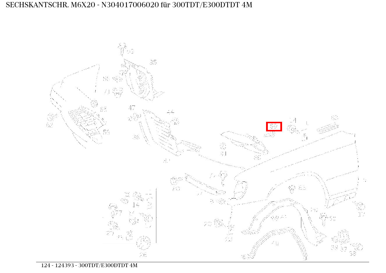 Sechskantschraube M6X20 300TDT/E300DTDT 4M 124