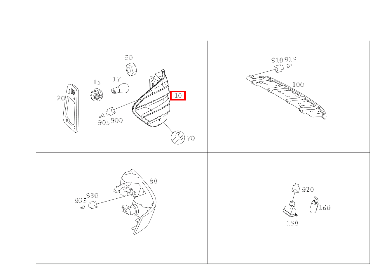 Heckleuchte LINKS ML 450 CDI BCA 164