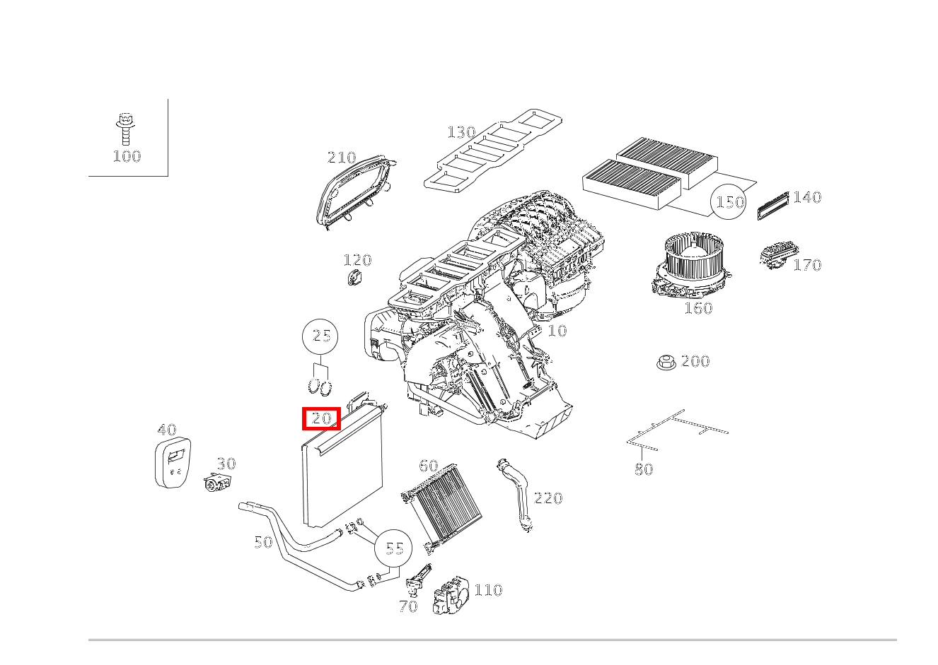 Verdampfer KLIMAANLAGE Mercedes-AMG GLE 43 4MATIC Coupé 293 Verdampfer KLIMAANLAGE Mercedes-AMG GLE 43 4MATIC Coupé 293