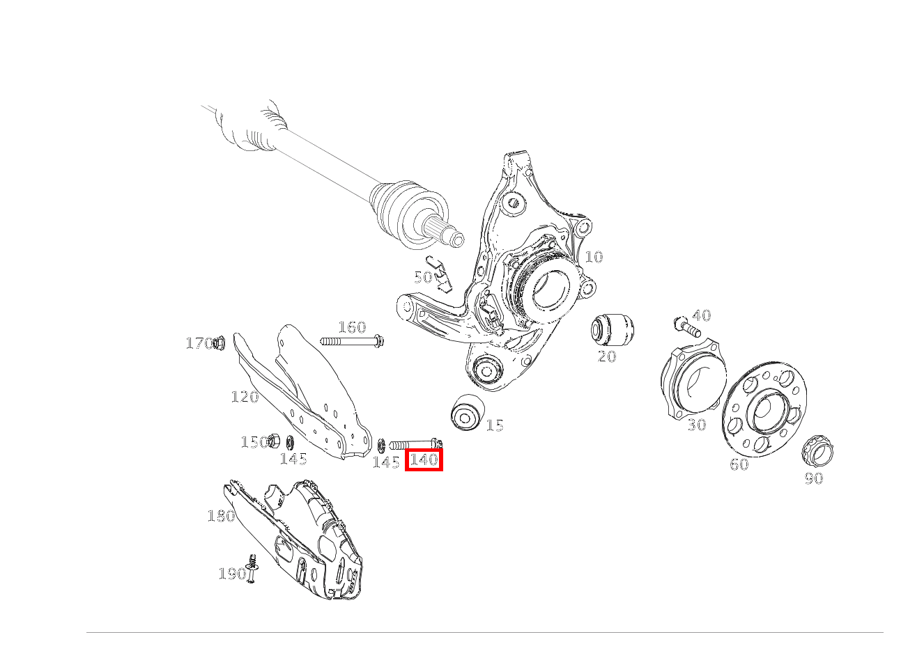 Schraube FEDERLENKER AN RADTRAEGER RECHTS; M14X1,5X86,5 SL65 AMG 231 Schraube FEDERLENKER AN RADTRAEGER RECHTS; M14X1,5X86,5 SL65 AMG 231