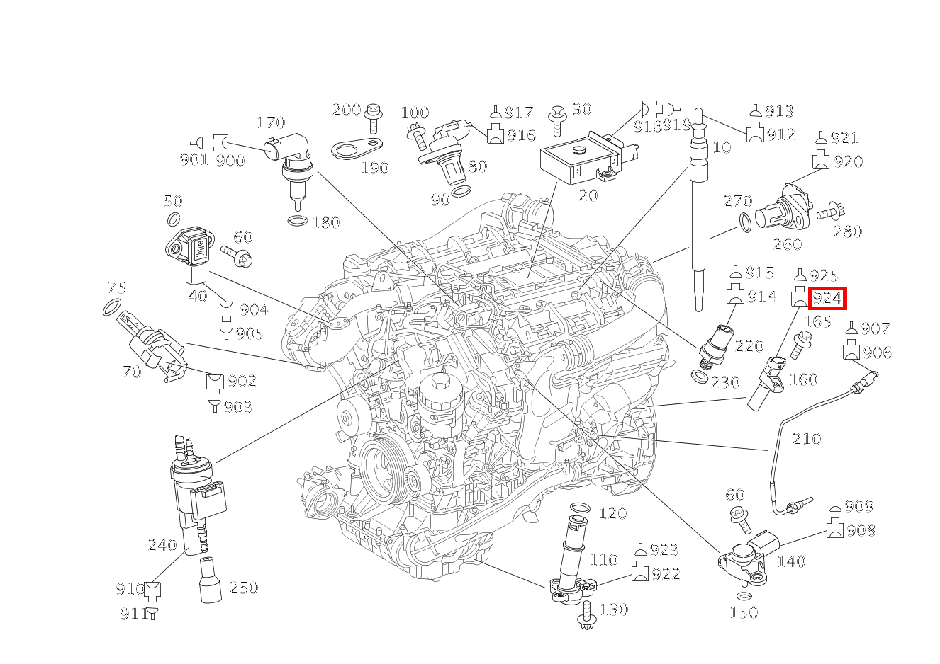 Stecker Positionsgeber Kurbelwelle L5; 3-PIN SLK2.8 S 450 CDI Limousine lang 221 Stecker Positionsgeber Kurbelwelle L5; 3-PIN SLK2.8 S 450 CDI Limousine lang 221