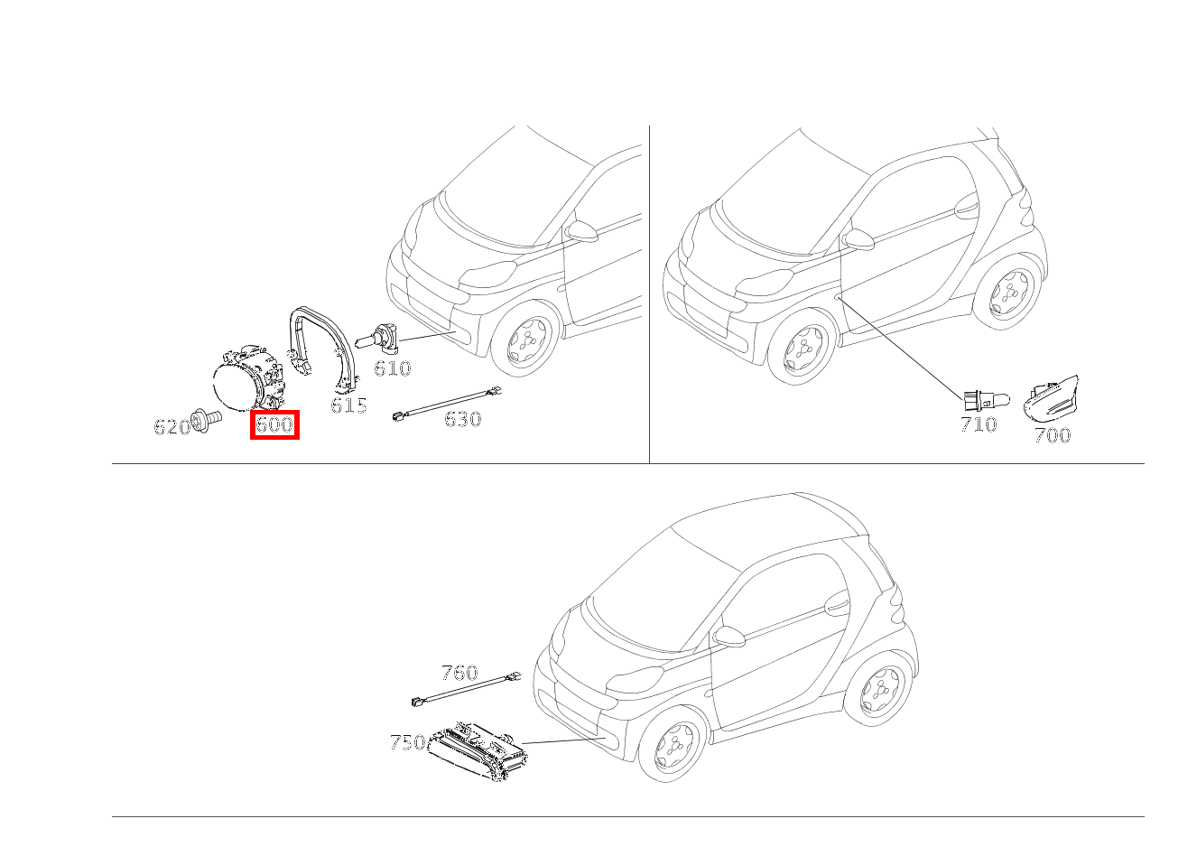 Nebelscheinwerfer RECHTS fortwo coupé mhd 52 kW 460 Nebelscheinwerfer RECHTS fortwo coupé mhd 52 kW 460