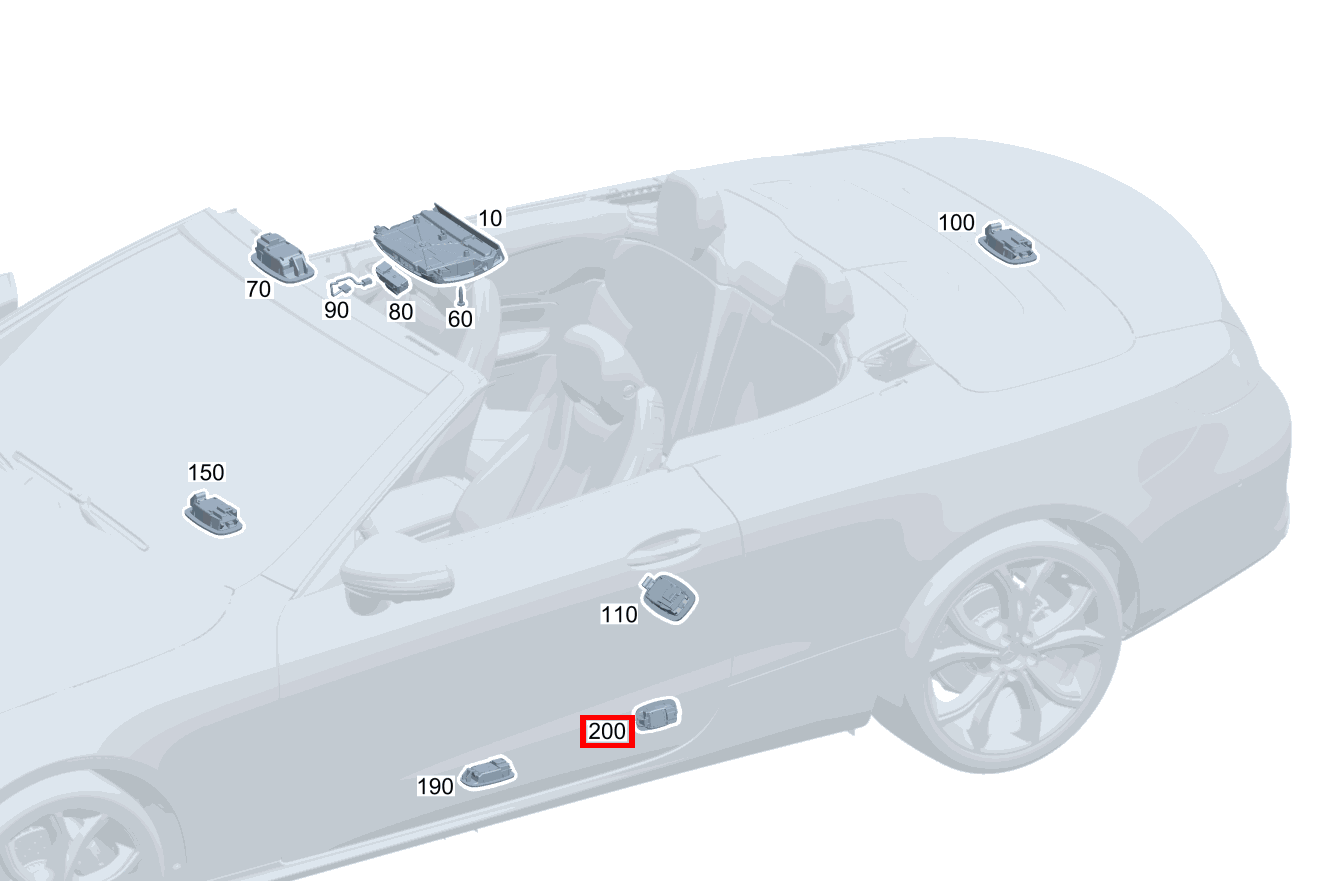 Innenraumleuchte TUERVERKLEIDUNG MITTE, RECHTS E 400 4MATIC Cabriolet 238 Innenraumleuchte TUERVERKLEIDUNG MITTE, RECHTS E 400 4MATIC Cabriolet 238