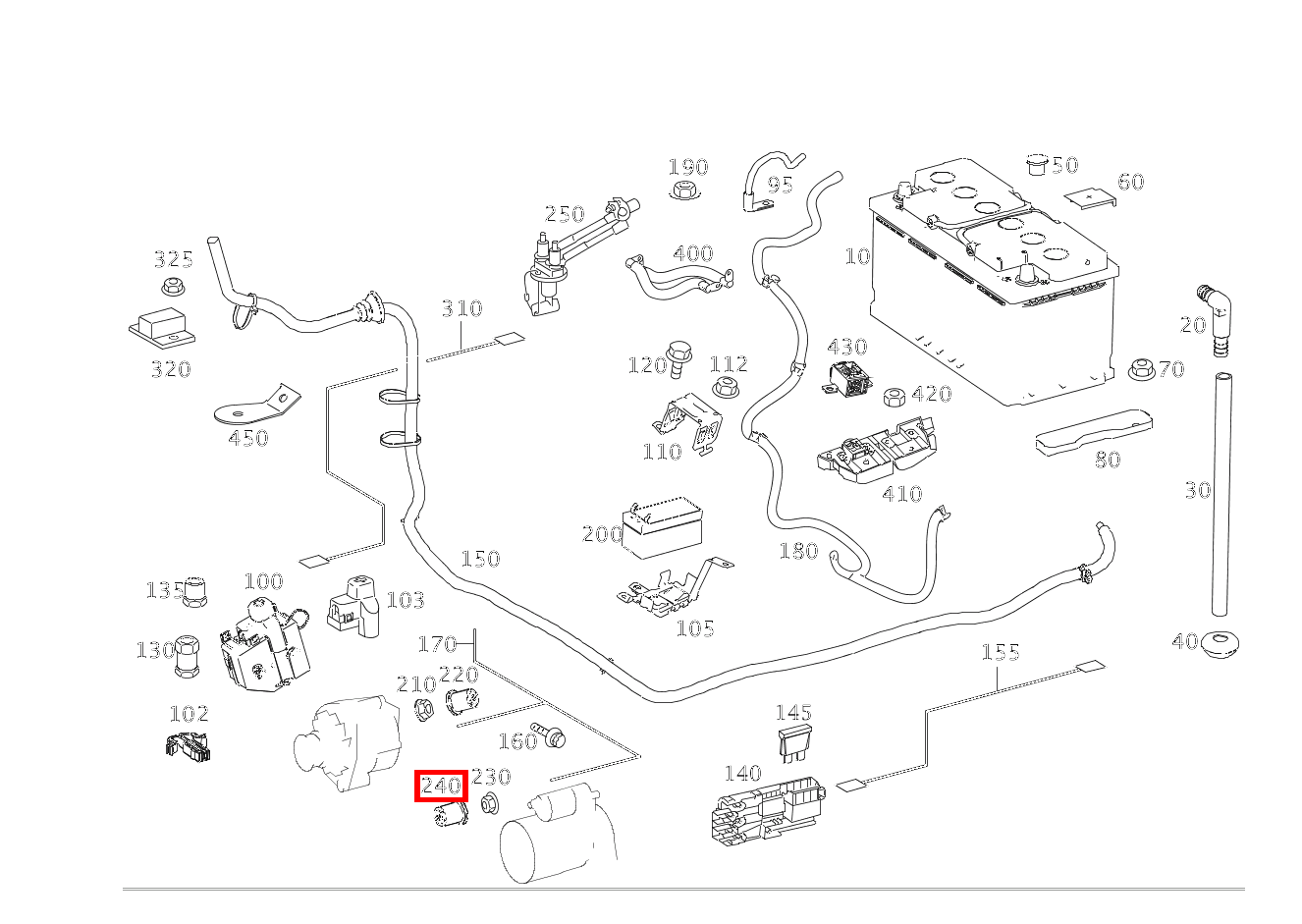 Schutzkappe STARTER KLEMME 50 R 500 L 251 Schutzkappe STARTER KLEMME 50 R 500 L 251