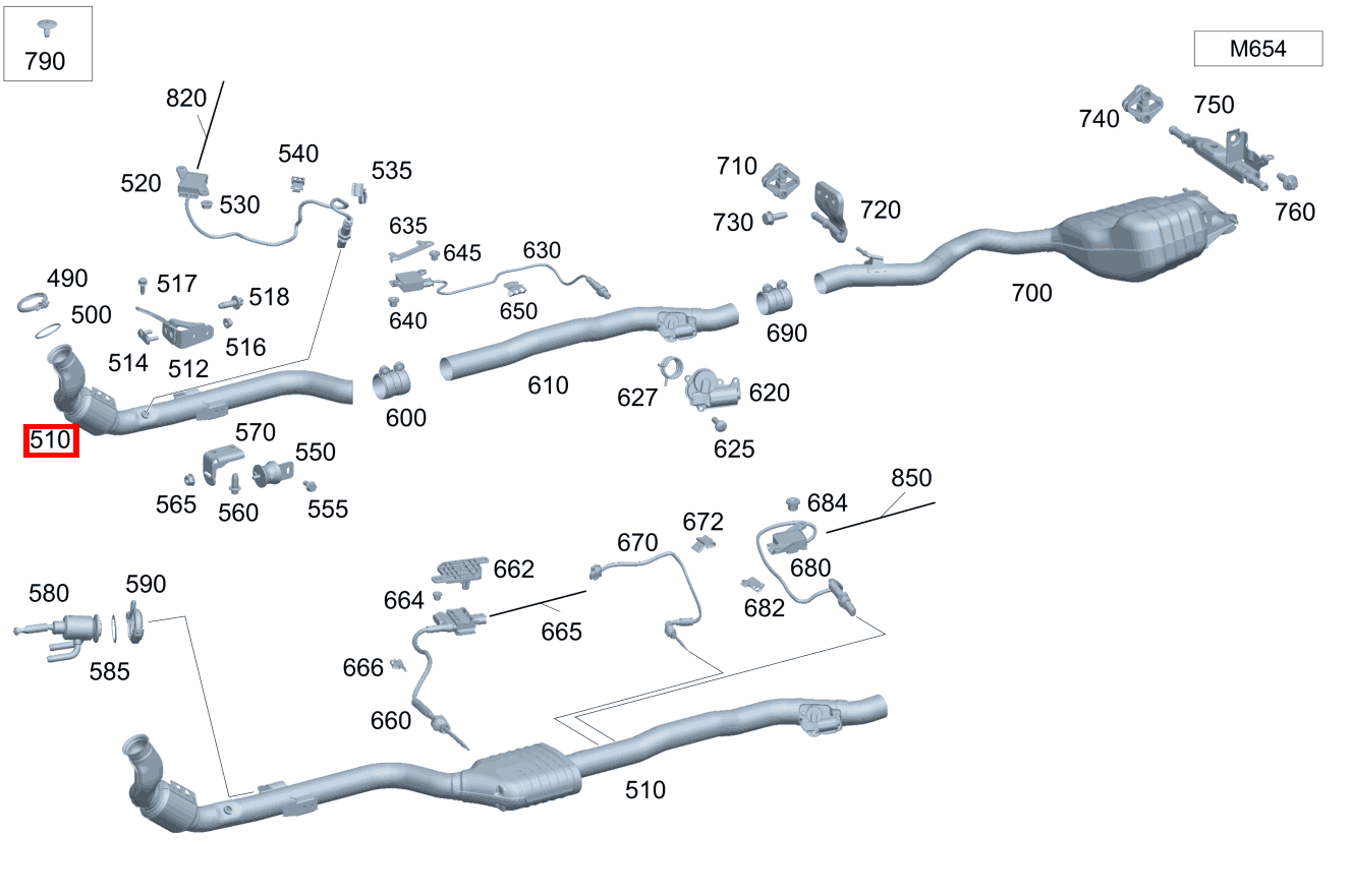 Abgasanlage Vorne E 300 de Limousine BCA 213 Abgasanlage Vorne E 300 de Limousine BCA 213