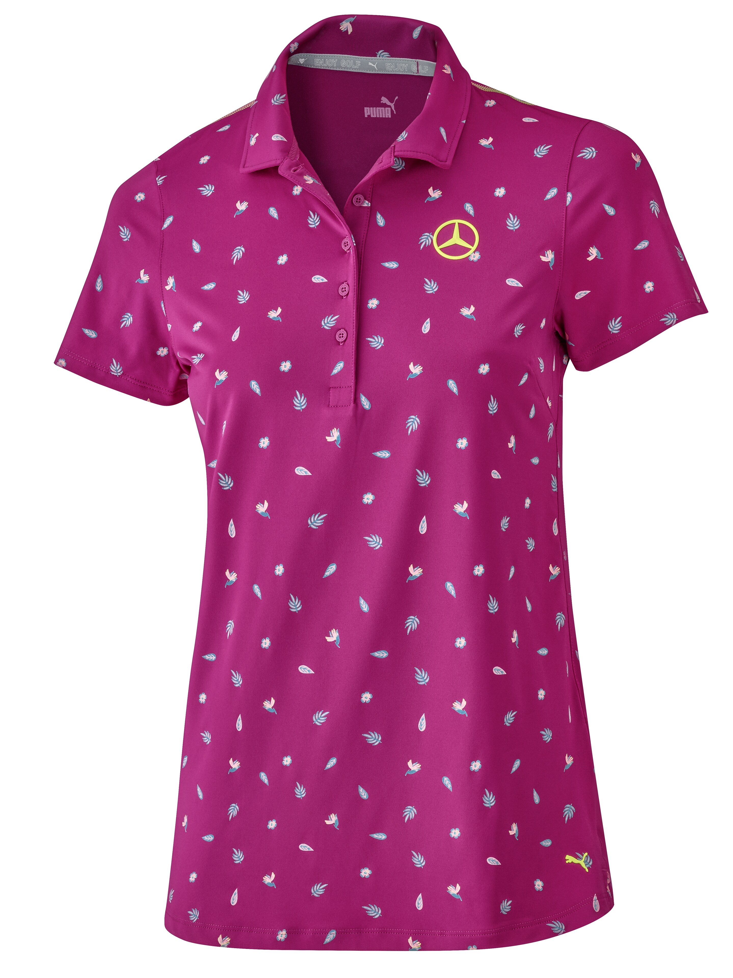 Mercedes-Benz - Golf-Poloshirt Damen, fuchsia