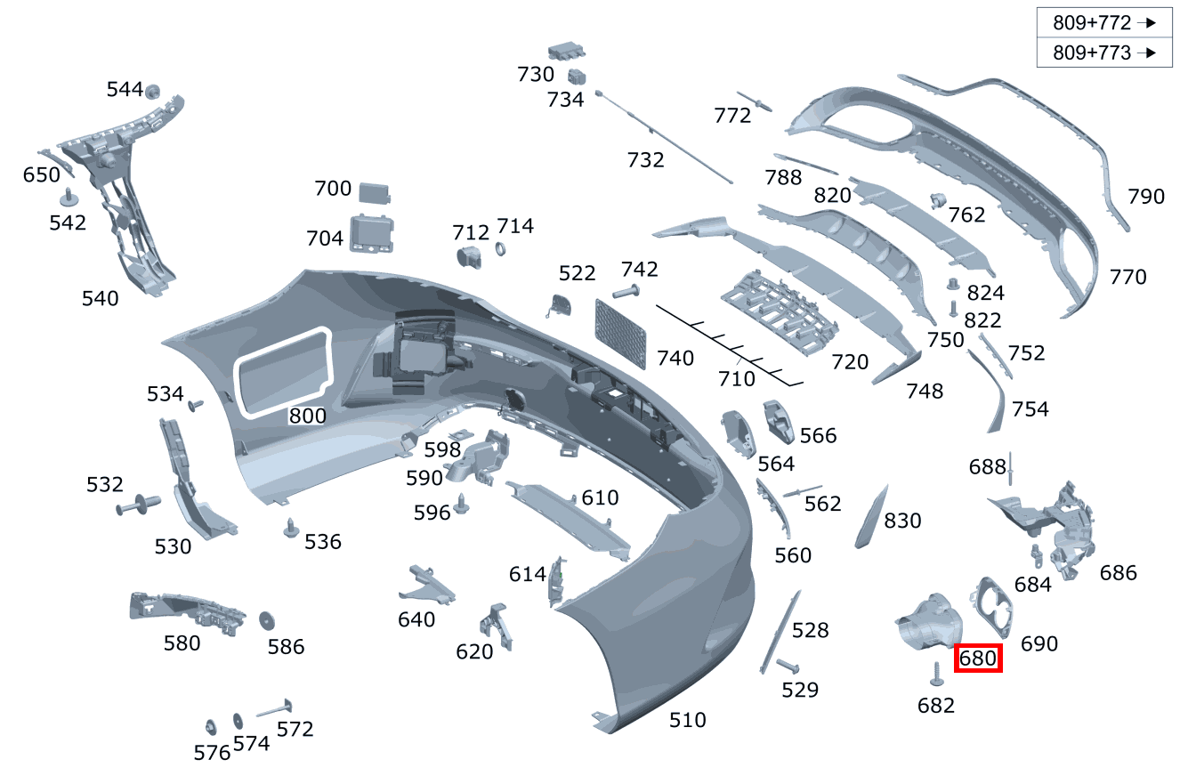Endrohrblende Links CLK 320 COUPE 209