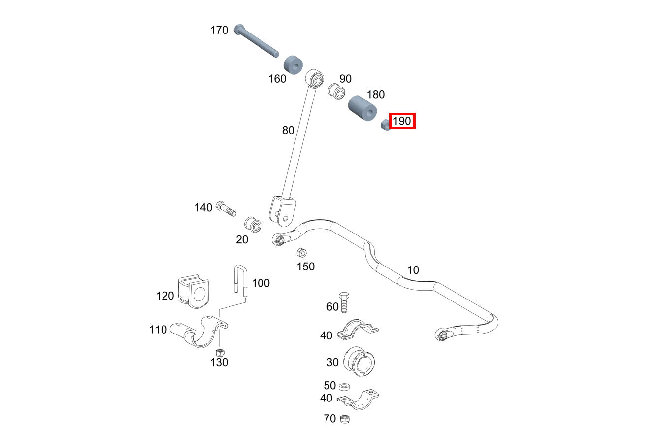 Sechskantmutter Verbindungsstange an Rahmen; M12 G 300 CDI/4X4/3428 Lang 461 Sechskantmutter Verbindungsstange an Rahmen; M12 G 300 CDI/4X4/3428 Lang 461