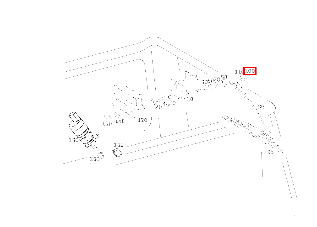 Sechskantmutter WISCHERARM AN WISCHERMOTOR; M8 G 300 CDI 461