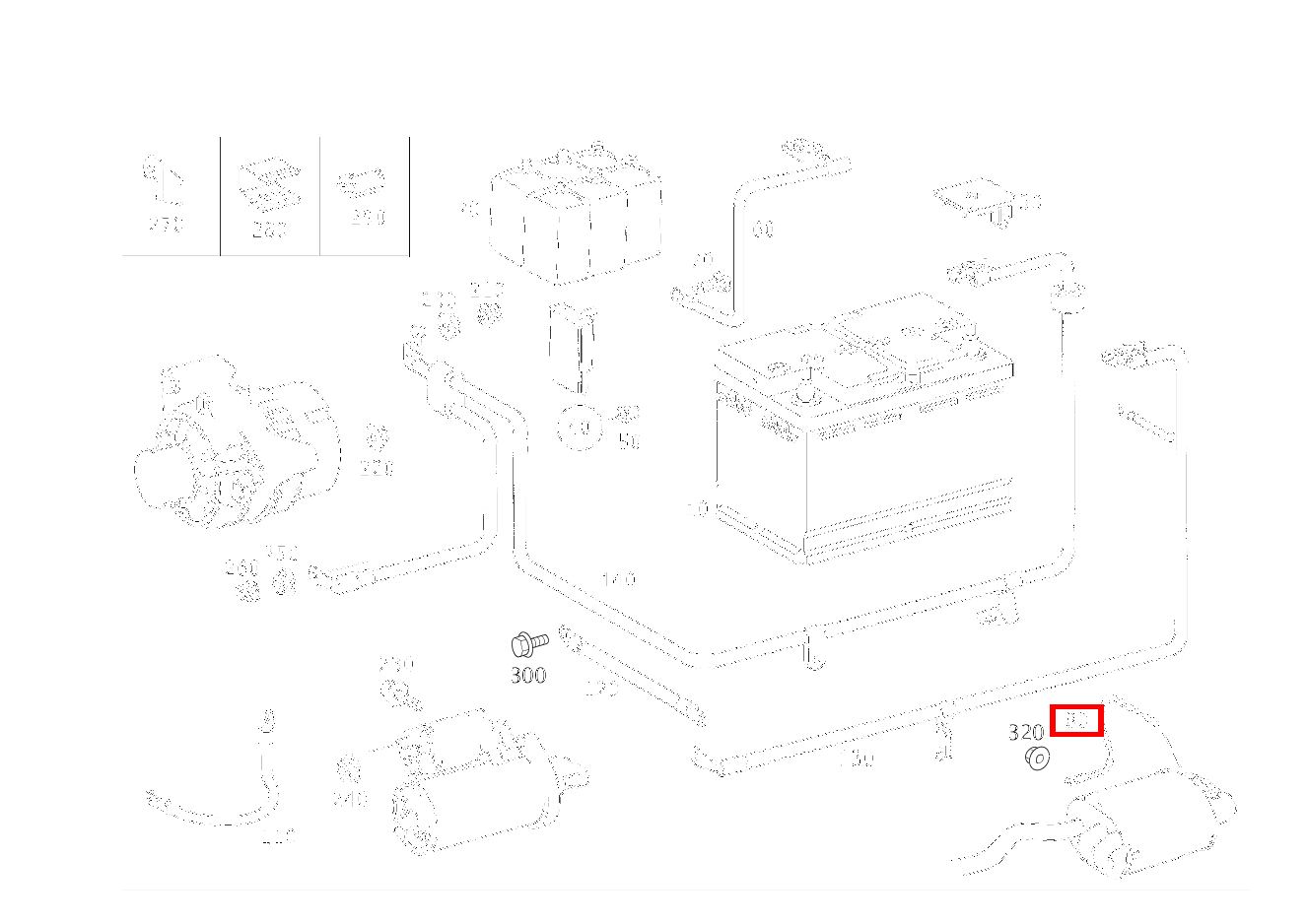 Masseleitung KAROSSERIE ZUM AUSPUFF SLK 320 AMG KOMP 170 Masseleitung KAROSSERIE ZUM AUSPUFF SLK 320 AMG KOMP 170
