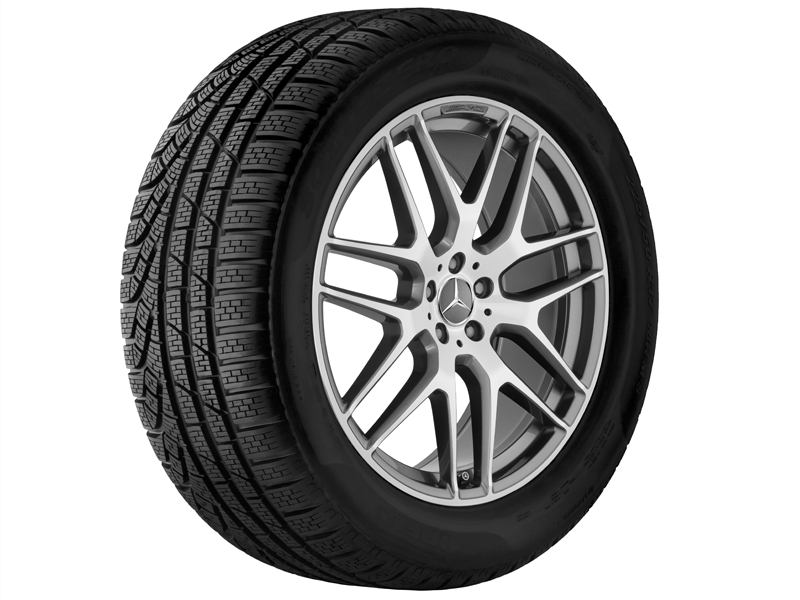 Original AMG 21 Zoll AMG Kreuzspeichen-Rad titangrau glanzgedreht
