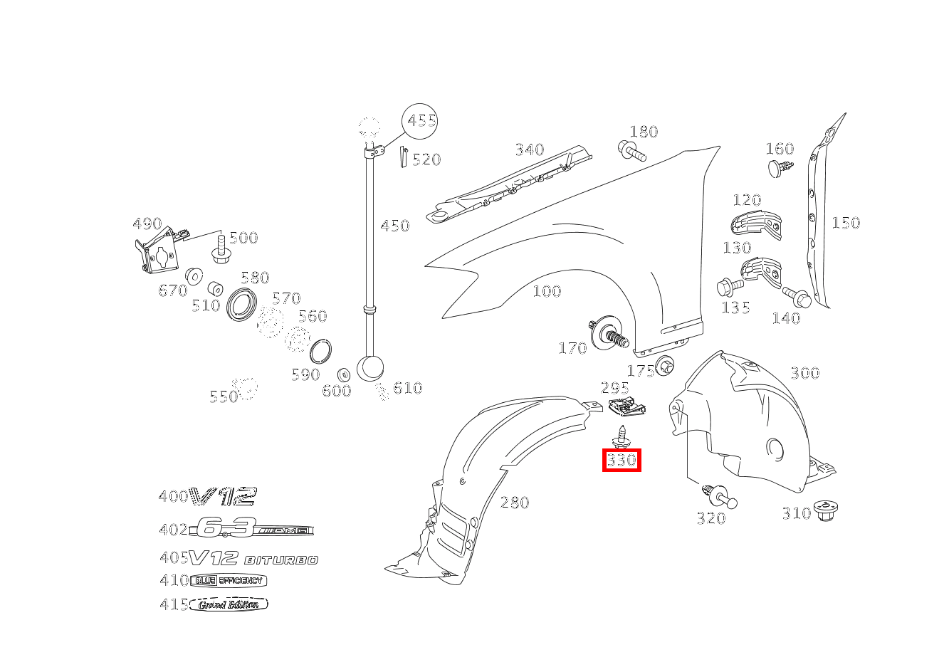 Blechschraube BEFESTIGUNG ABDECKUNG; 4.8X16 S 550 Limousine lang BCA 221